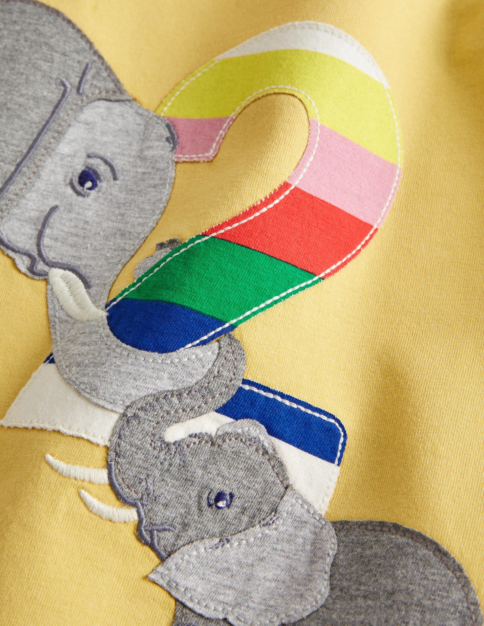 Birthday Appliqué T-shirt-2 avec éléphant bouton d'or - Image 3
