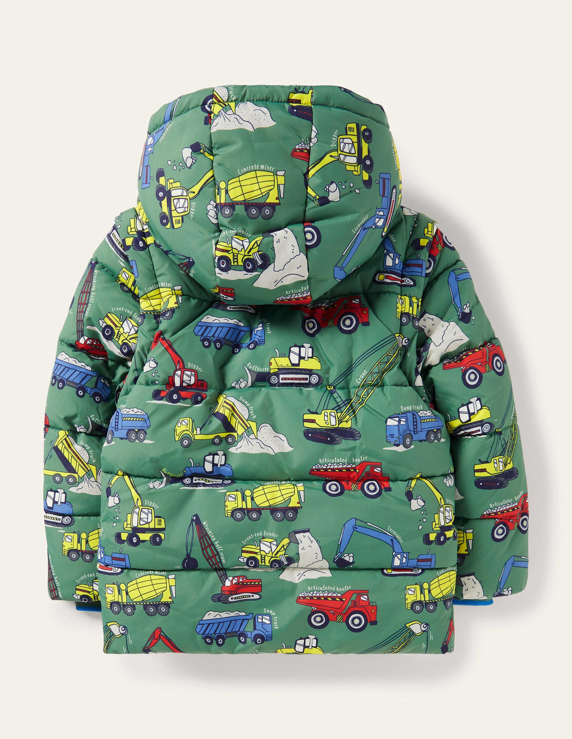 Doudoune cosy 2-en-1-Véhicules vert romarin-2