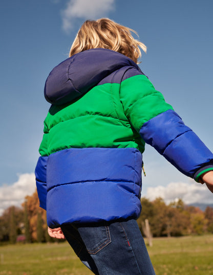 Colourblock 2-in-1 Puffer Jacket-Schuluniform-Navy/Grün, Blockfarben-8