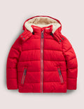 Shower-Resistant Padded Jacket-Rockabilly Red