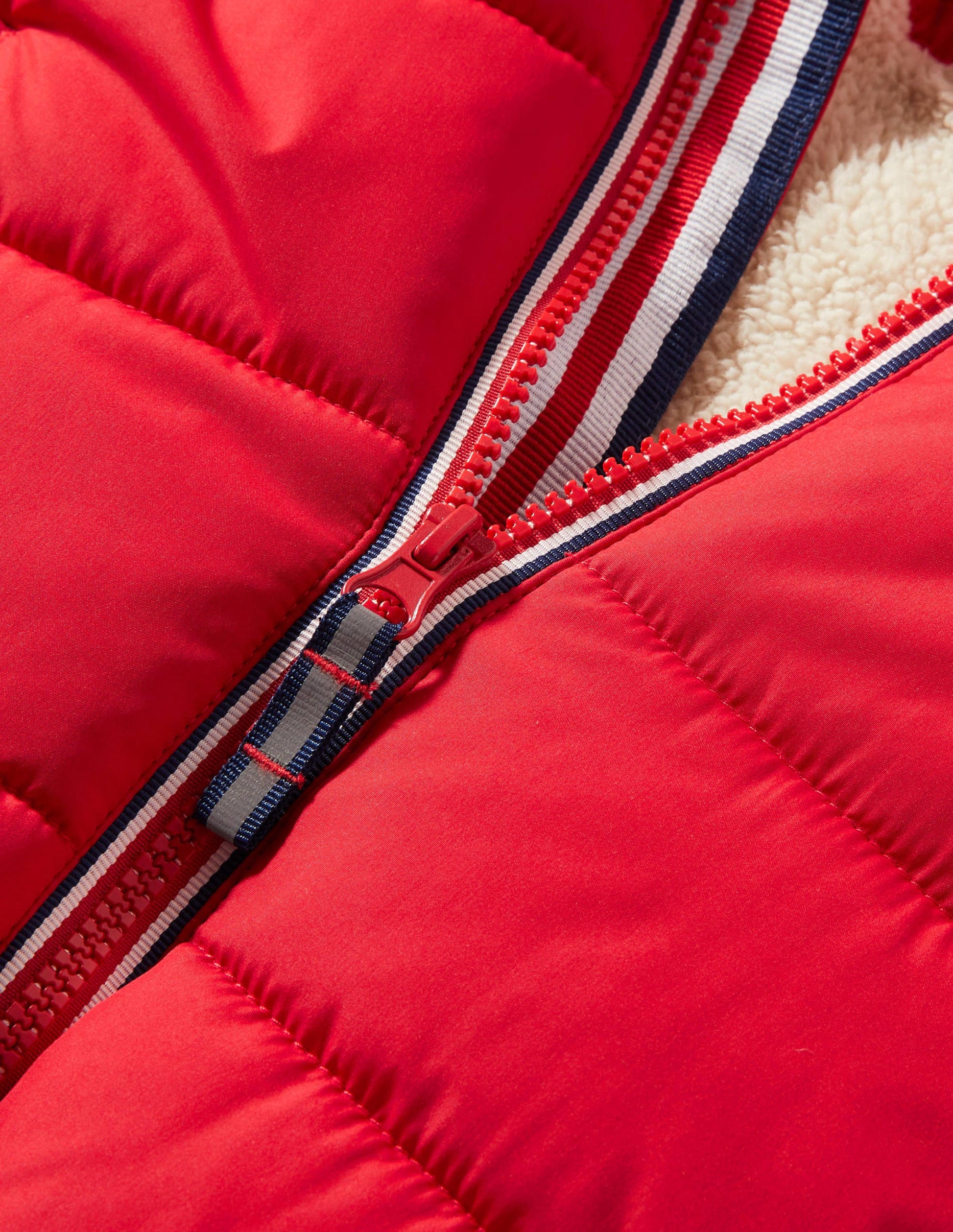 Shower-Resistant Padded Jacket-Rockabilly Red-3