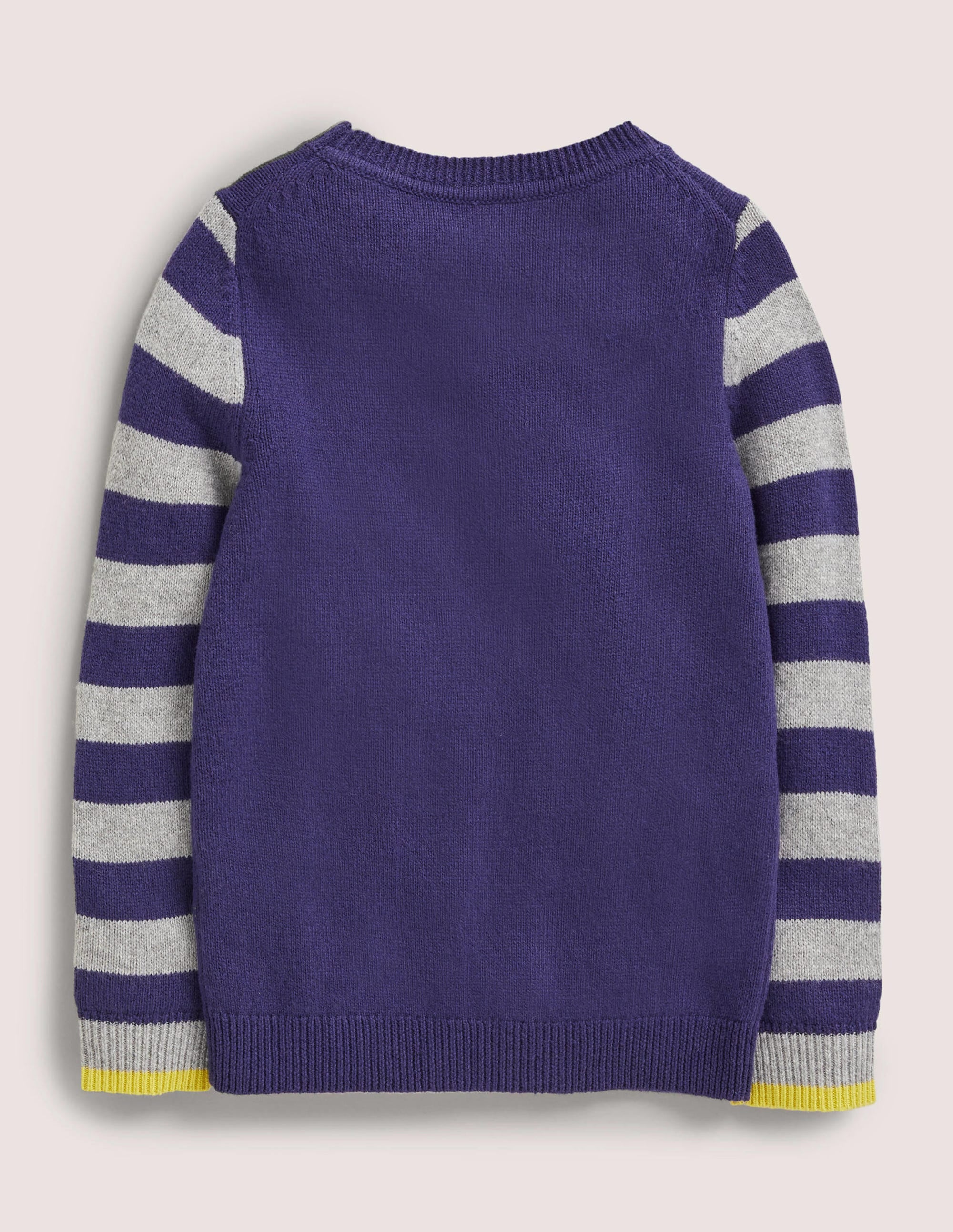 Gemusterter Pullover mit Logo-Schuluniform-Navy, Planeten - Image 2