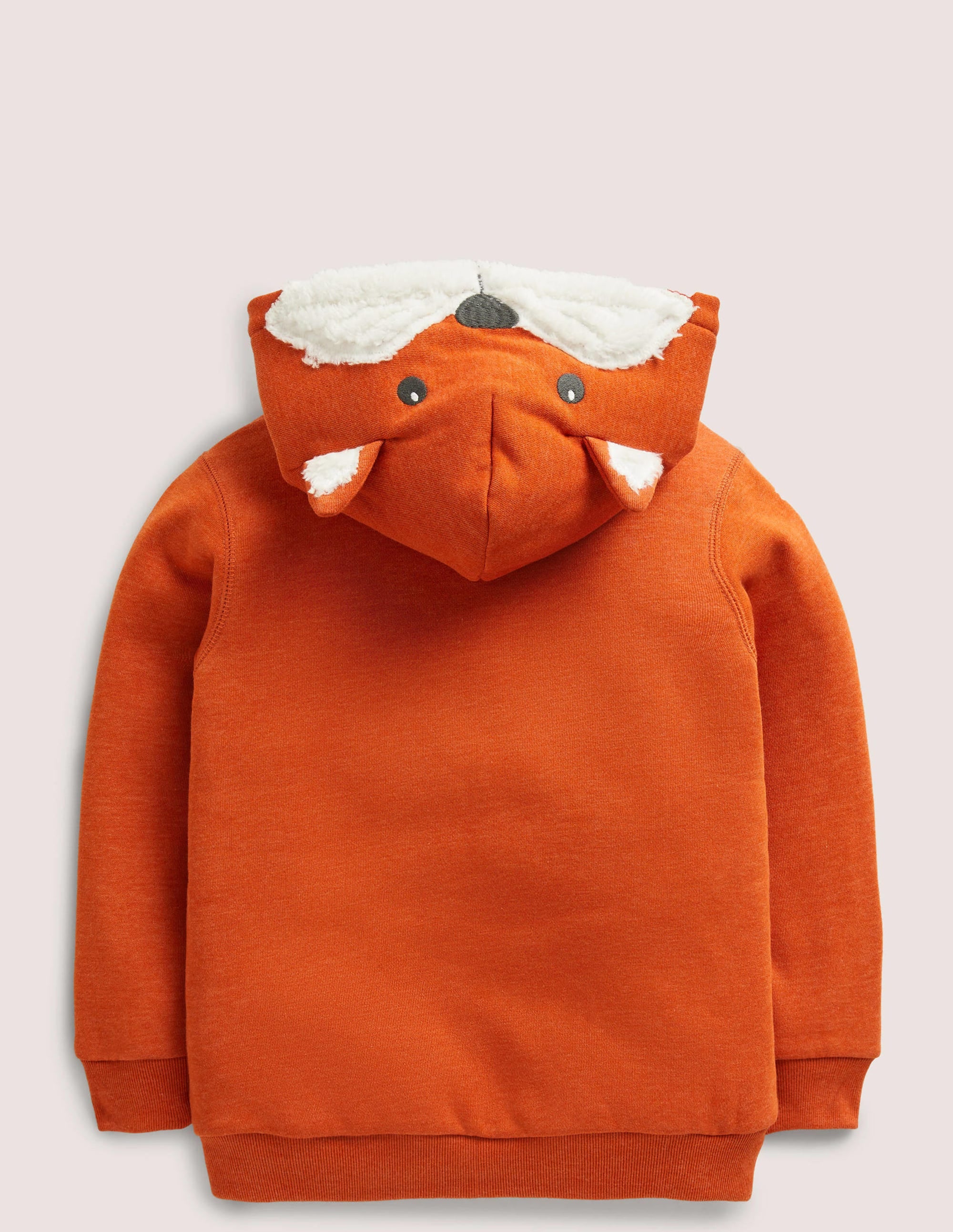 Shaggy-Lined Animal Hoodie-Renard orange chiné - Image 2
