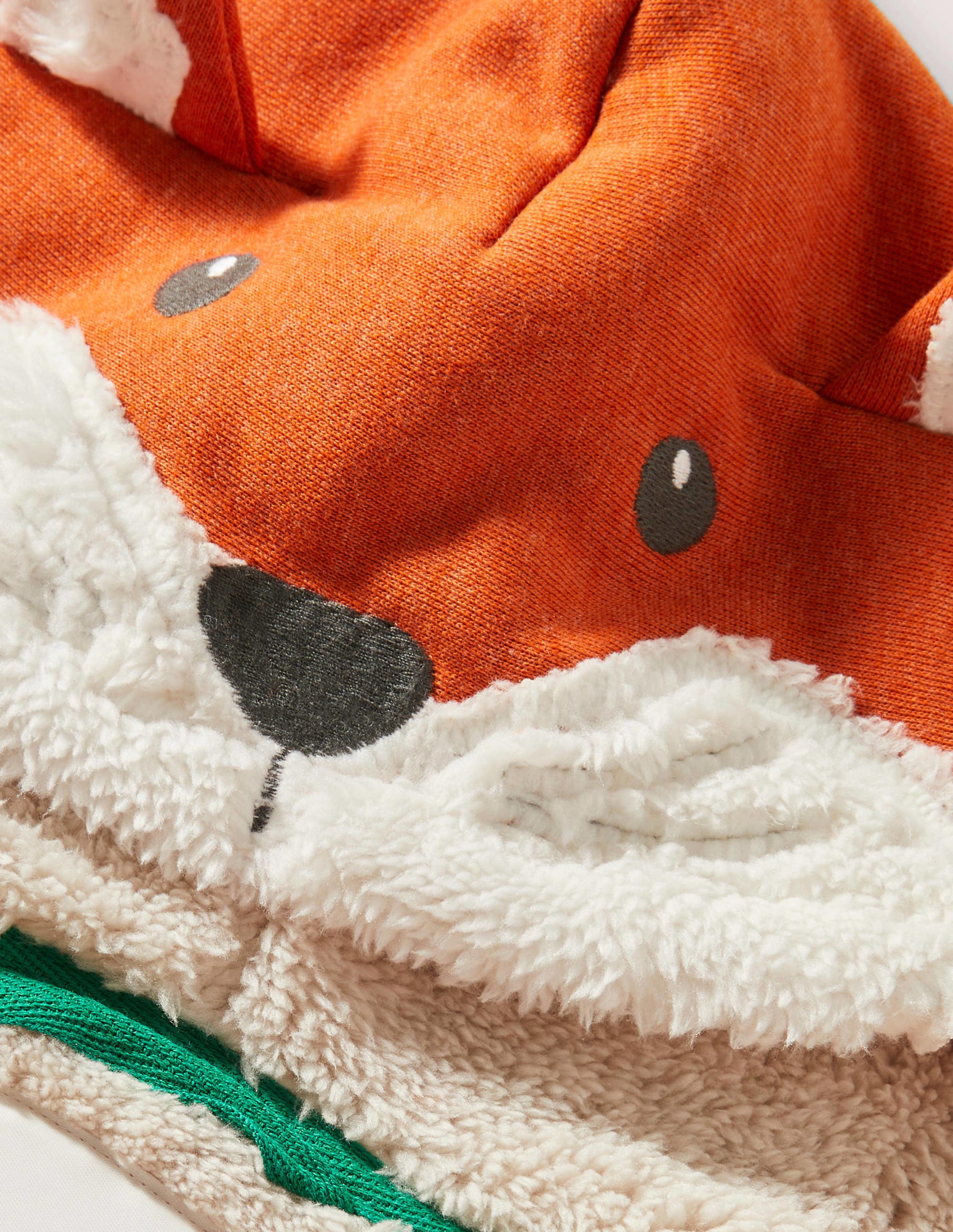 Shaggy-Lined Animal Hoodie-Renard orange chiné - Image 3