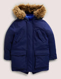 Navy Hooded Waterproof Parka-Schuluniform-Navy