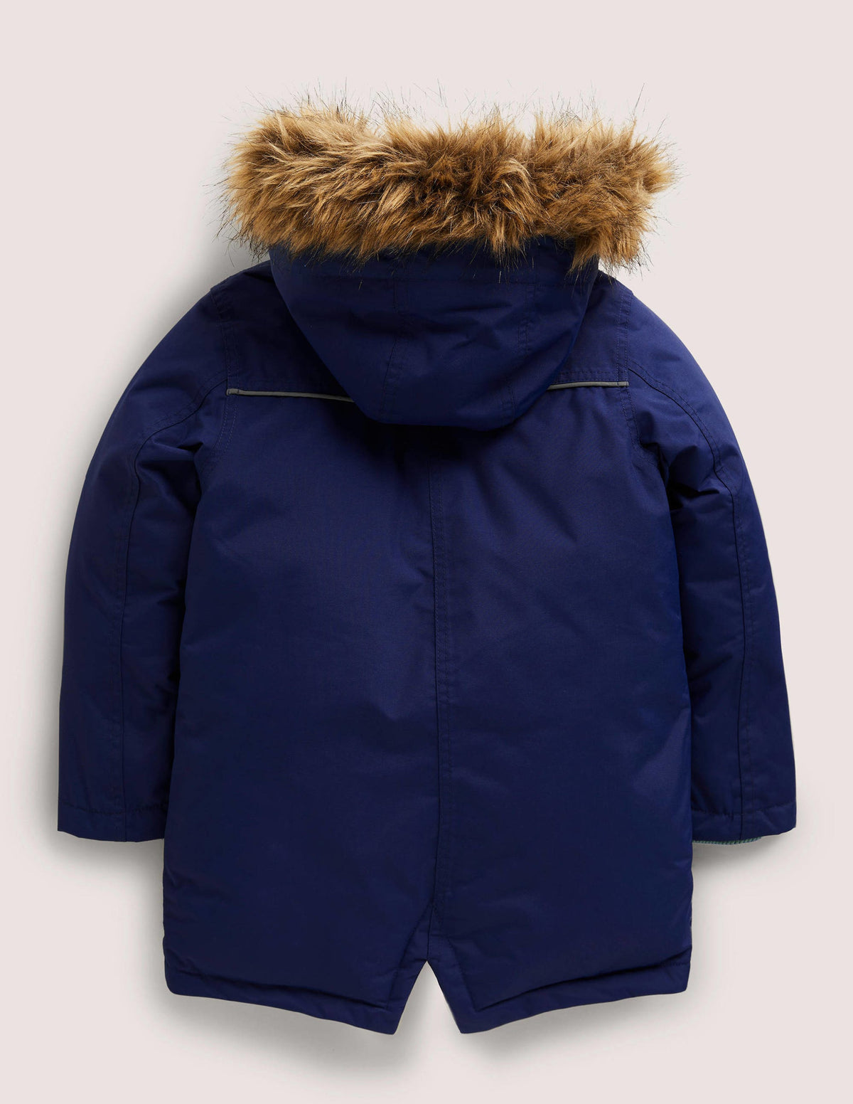Navy Hooded Waterproof Parka-Schuluniform-Navy - Image 2
