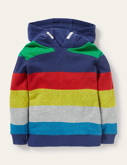 Hoodie mit Regenbogenstreifen-Bunt, Regenbogenfarben