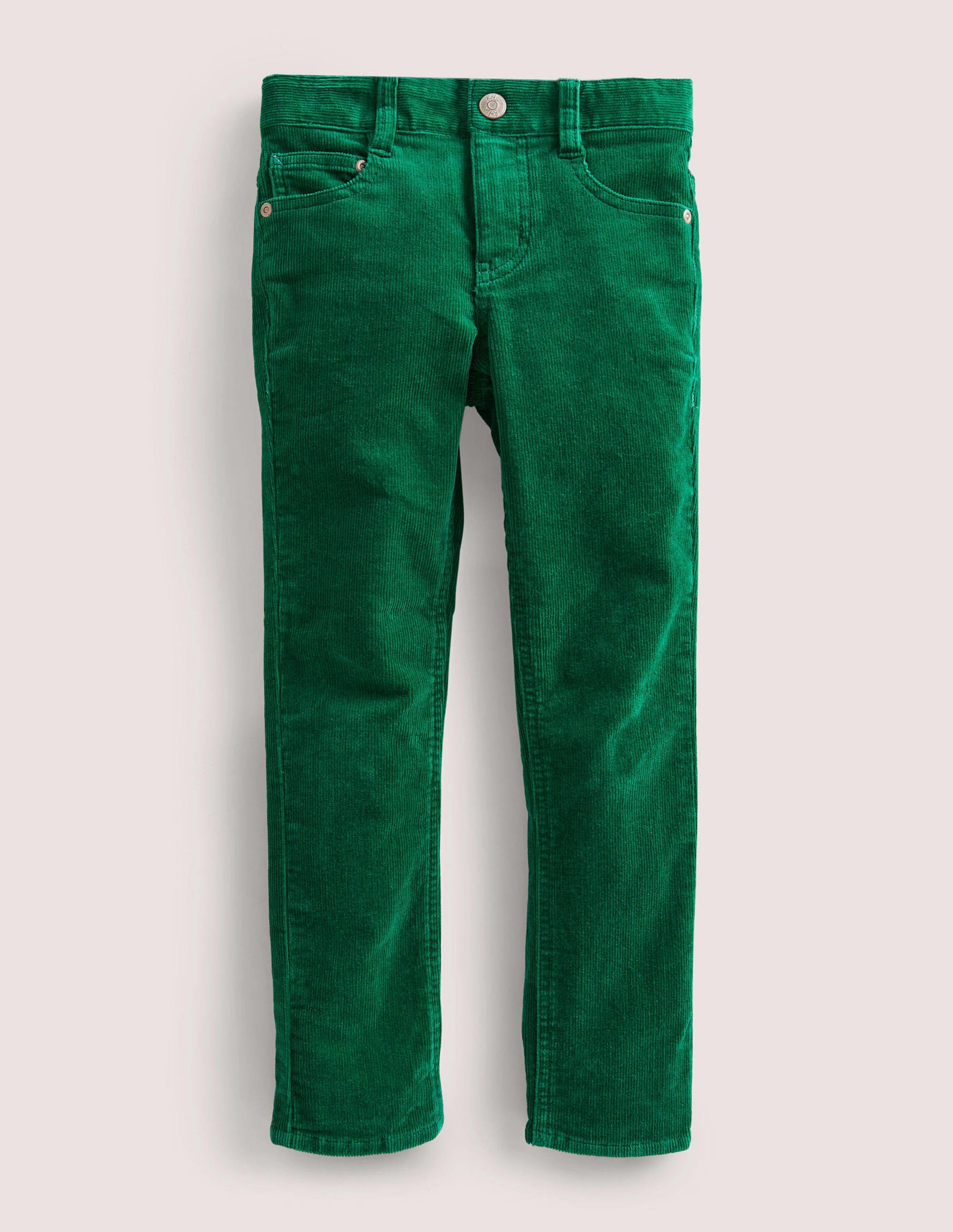 Jean slim en velours côtelé stretch-Vert ombragé-1