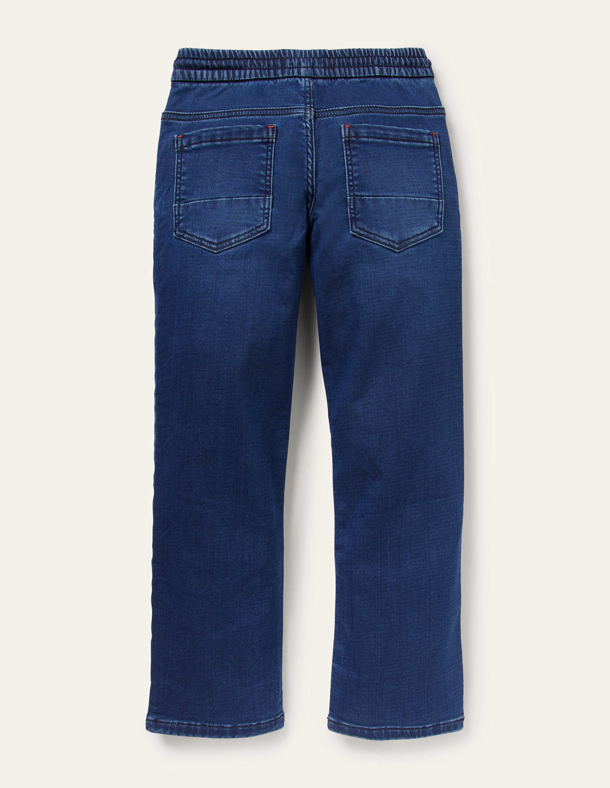 Denim Pull On Straight Leg Jeans-Mittleres Vintageblau, Denim - Image 2