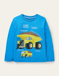 T-shirt éducatif-Camion benne bleu marocain