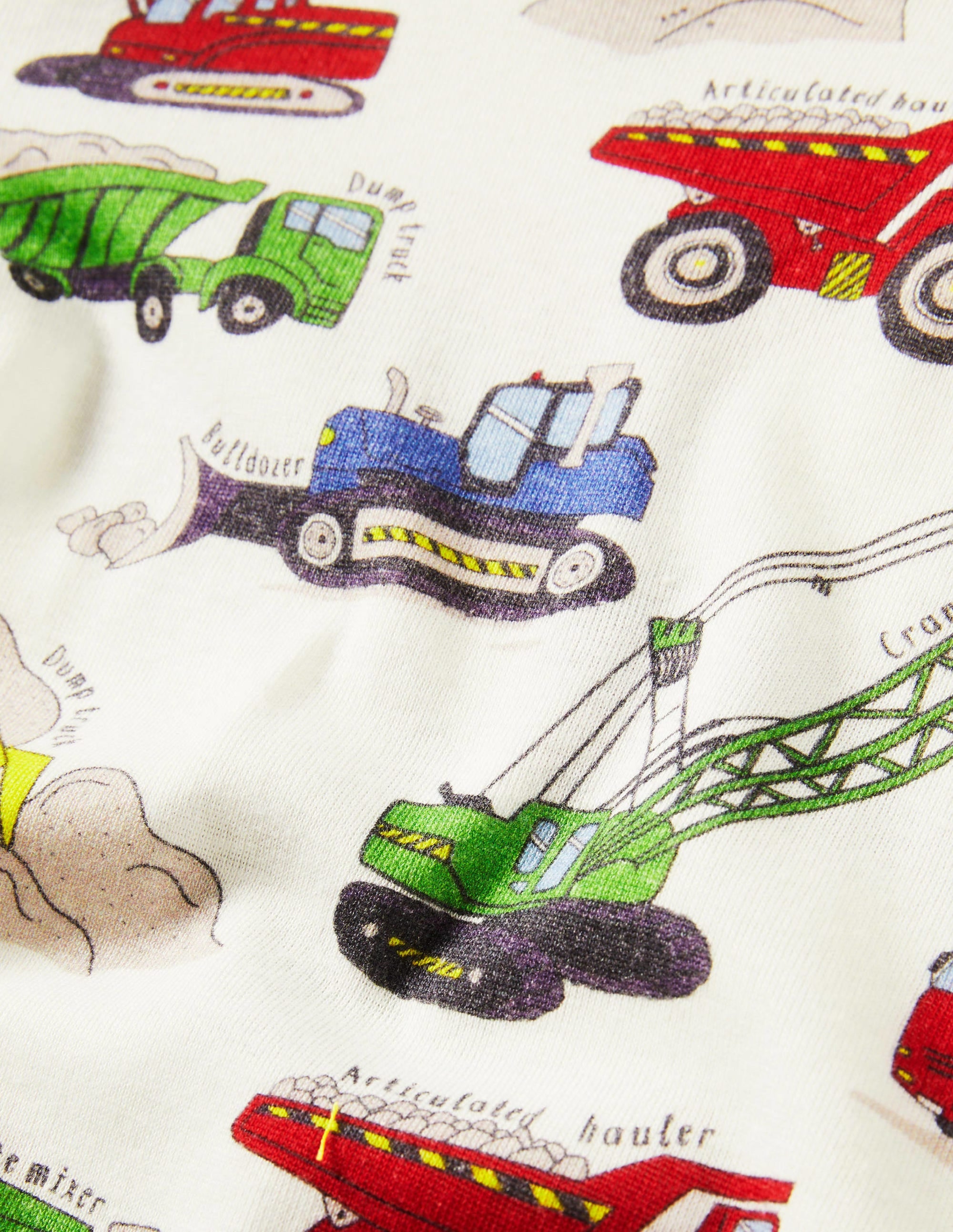 Pyjama long douillet-Motif Dig It Construction ivoire - Image 3