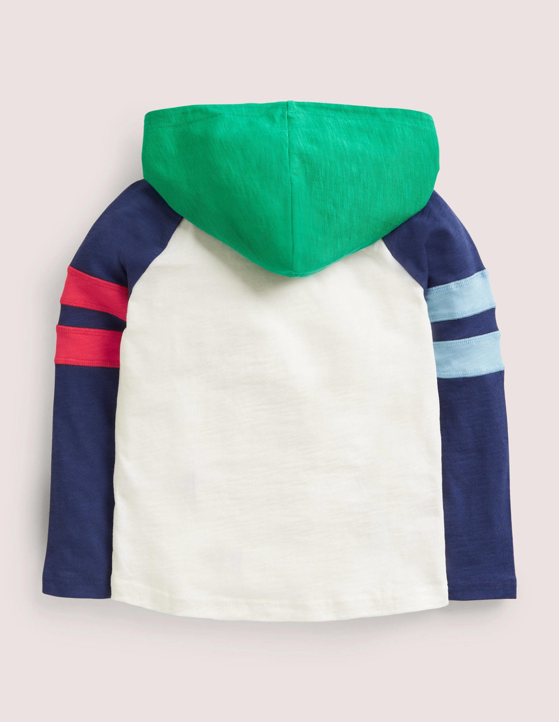 Raglan-Oberteil mit Kapuze-Naturweiß/Schuluniform-Navy, Stern-2