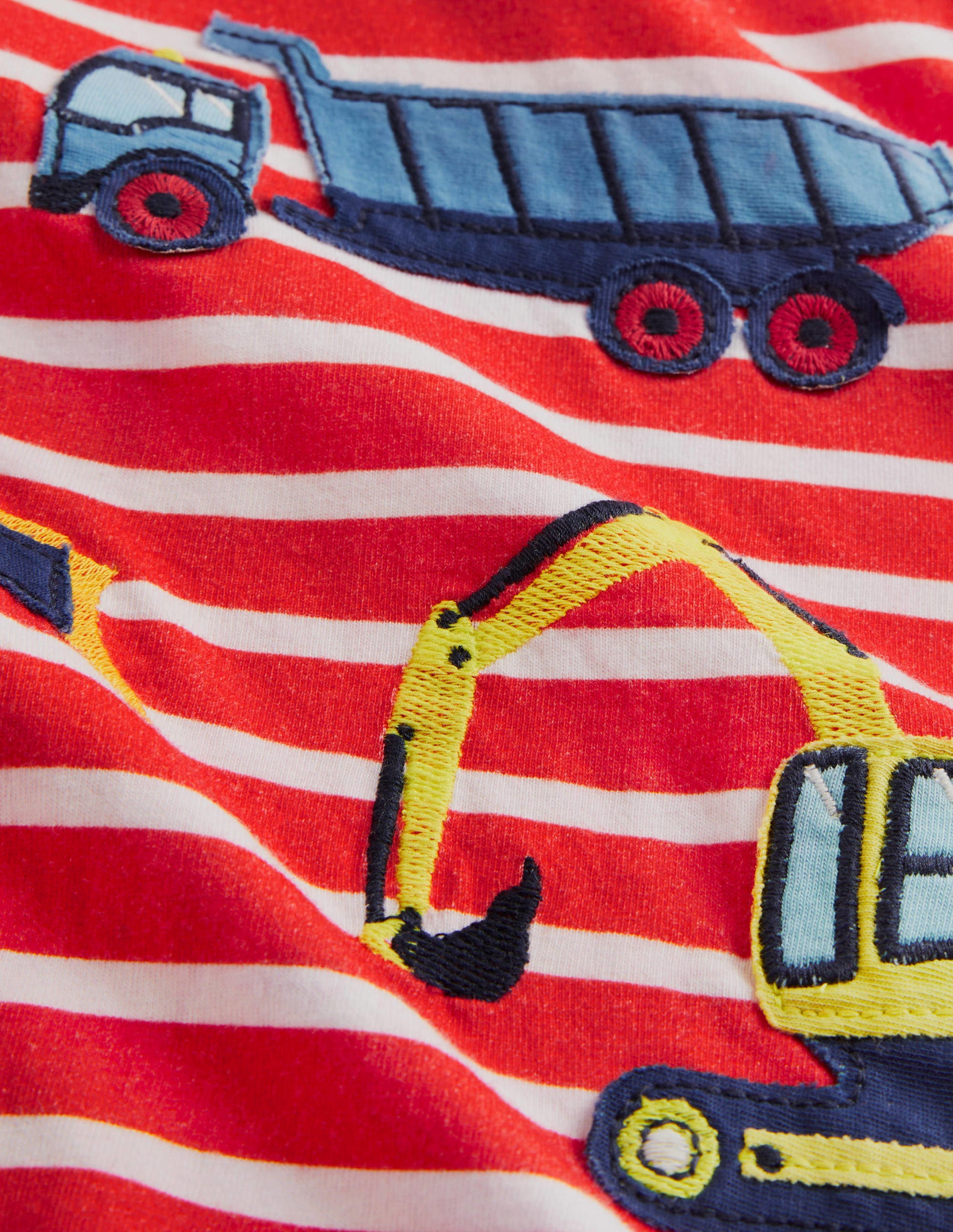 Bretonshirt mit Applikation-Erdbeerkuchenrot, Lastwägen - Image 3