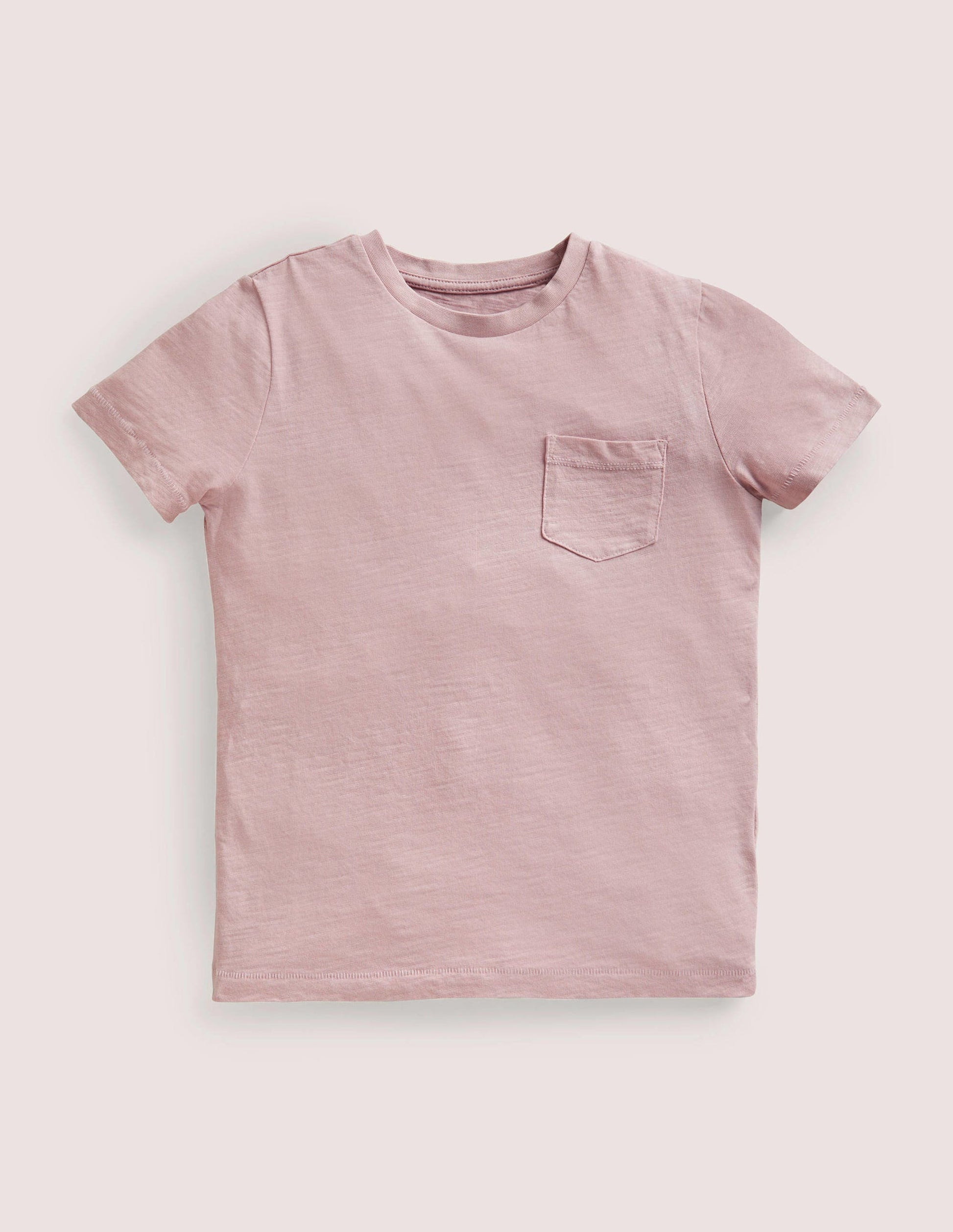 Striped Washed Slub T-shirt-French Pink-1