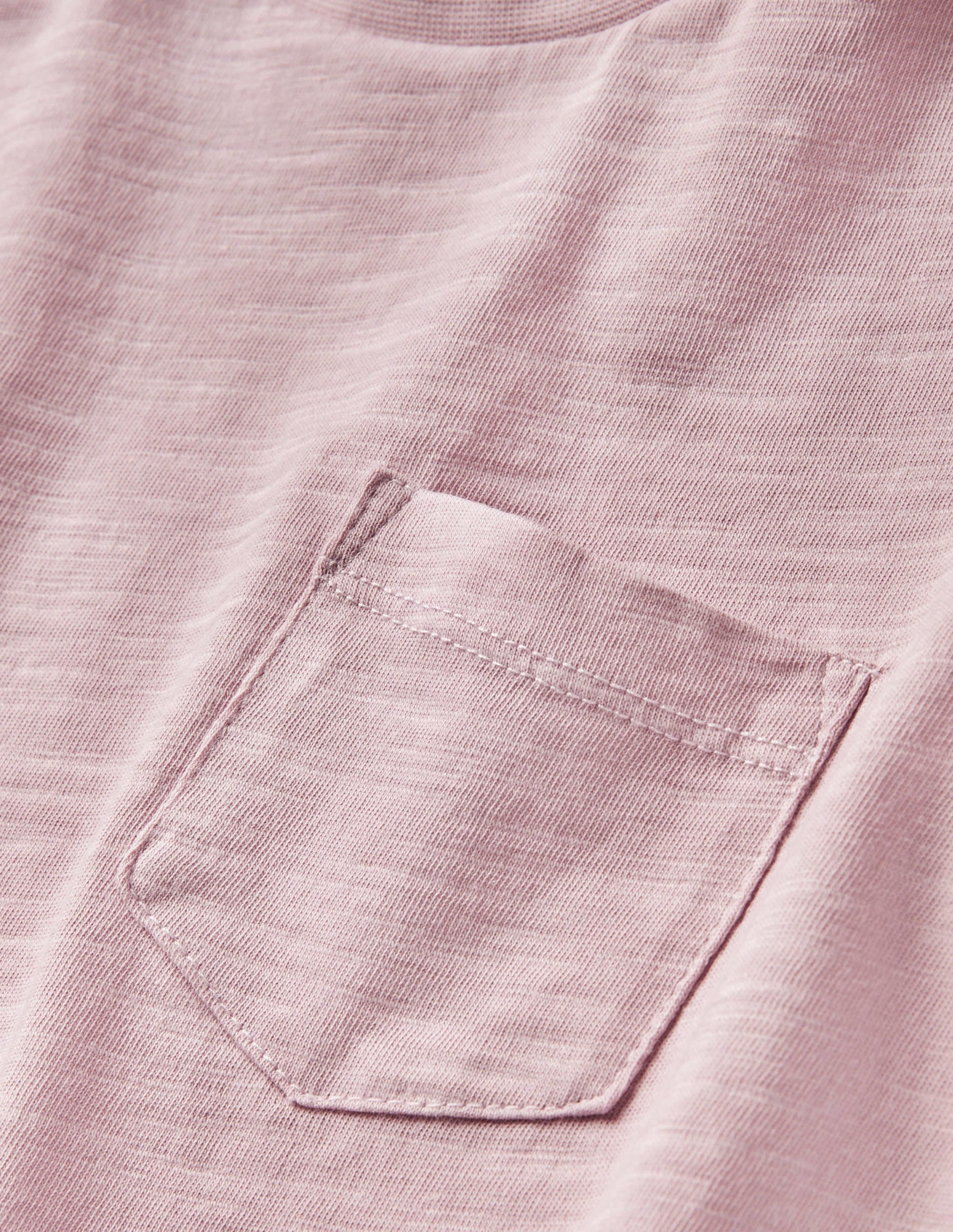 Striped Washed Slub T-shirt-French Pink - Image 3