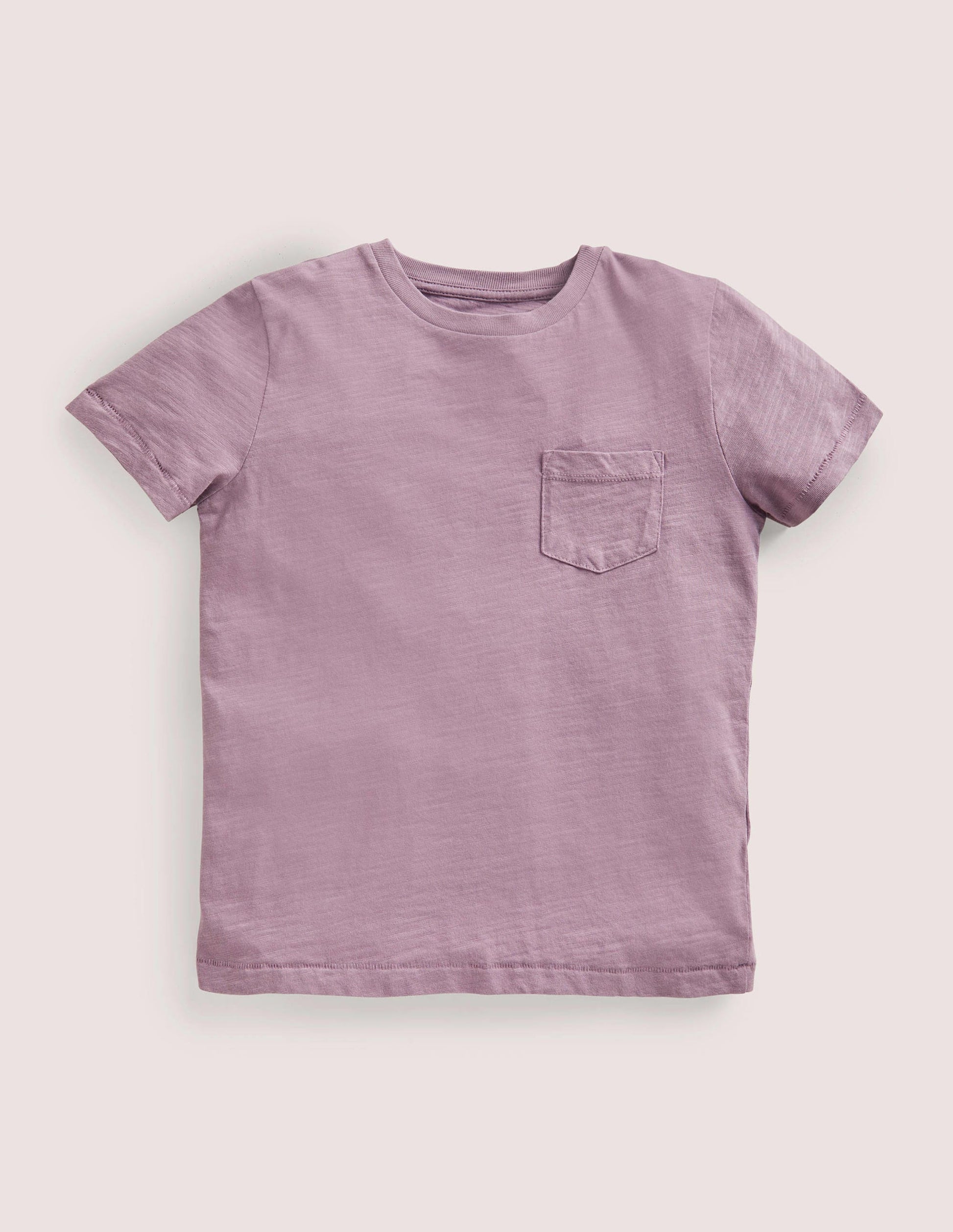 Vorgewaschenes Flammgarn-T-Shirt mit Stückfärbung-Zartes Heideviolett-1