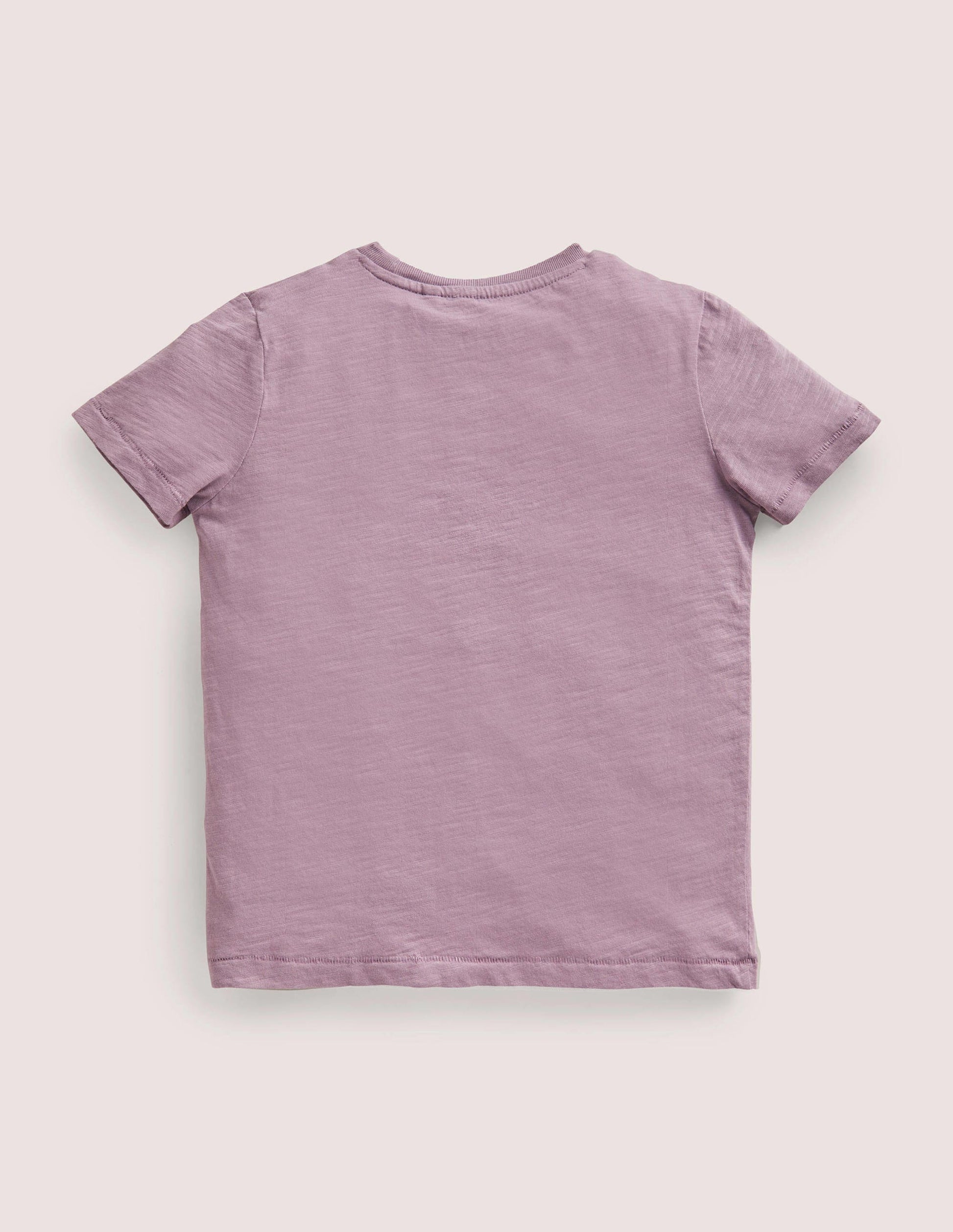 Vorgewaschenes Flammgarn-T-Shirt mit Stückfärbung-Zartes Heideviolett-2
