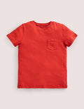 Striped Washed Slub T-shirt-Red Peppadew