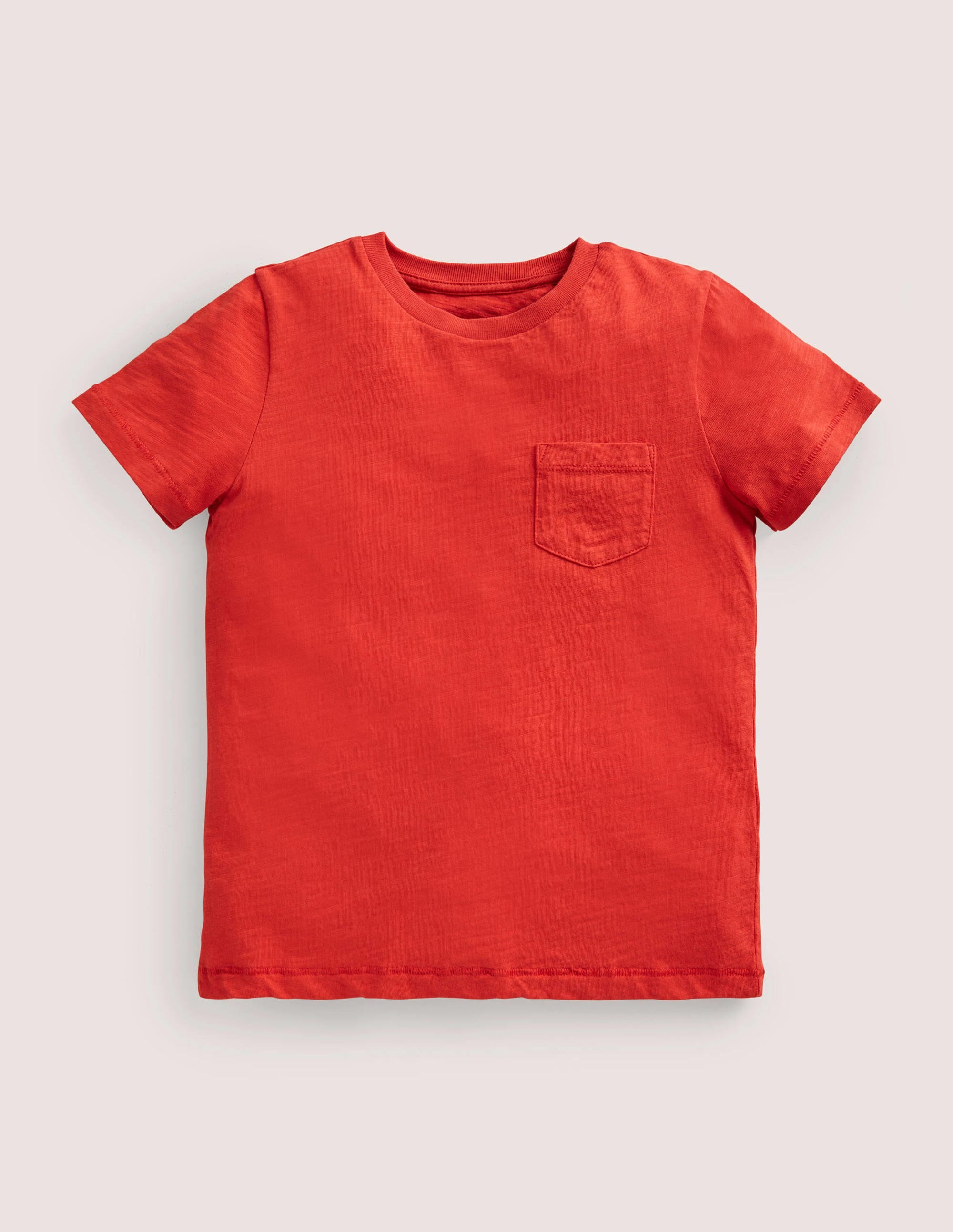 Striped Washed Slub T-shirt-Red Peppadew - Image 1