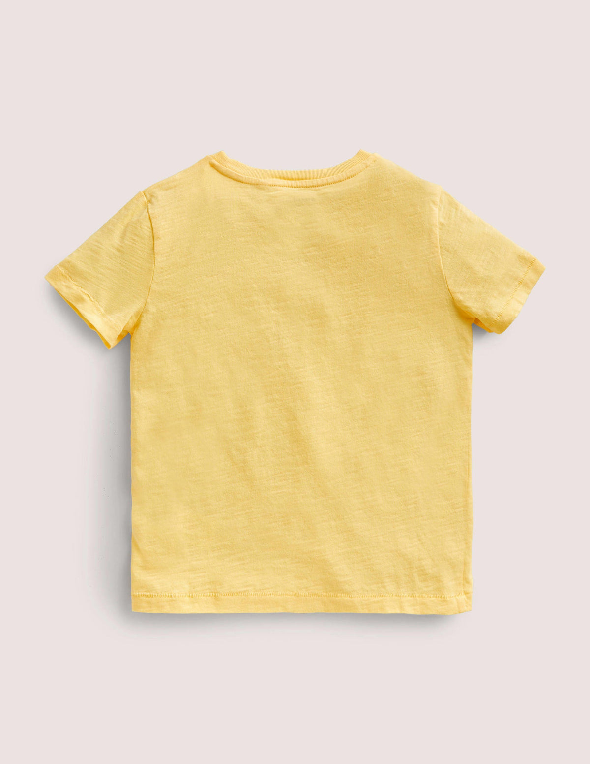 Vorgewaschenes Flammgarn-T-Shirt mit Stückfärbung-Sonnengebleichtes Gelb-2