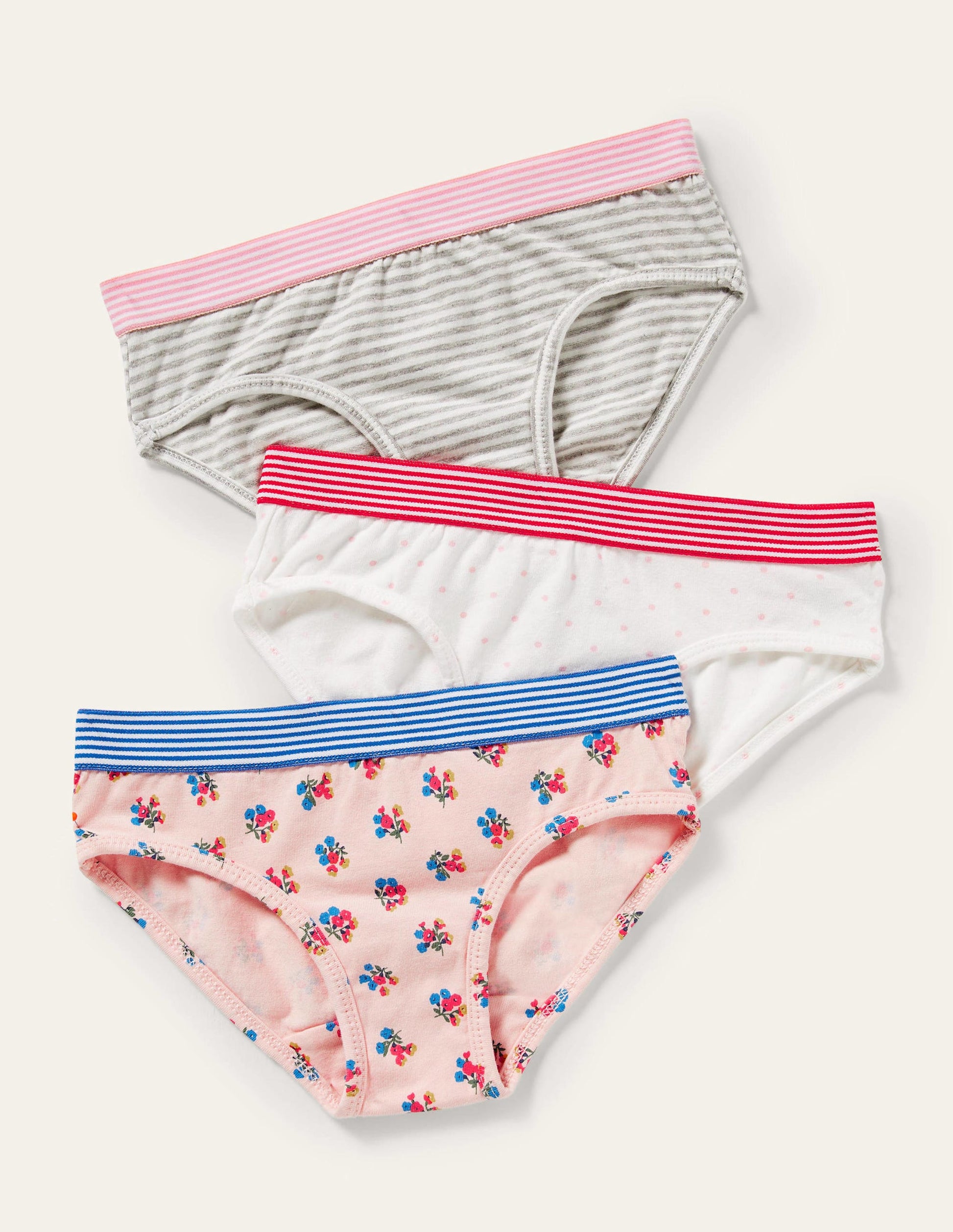 Unterhosen im 3er-Pack-Rosa, Blumenmuster-1