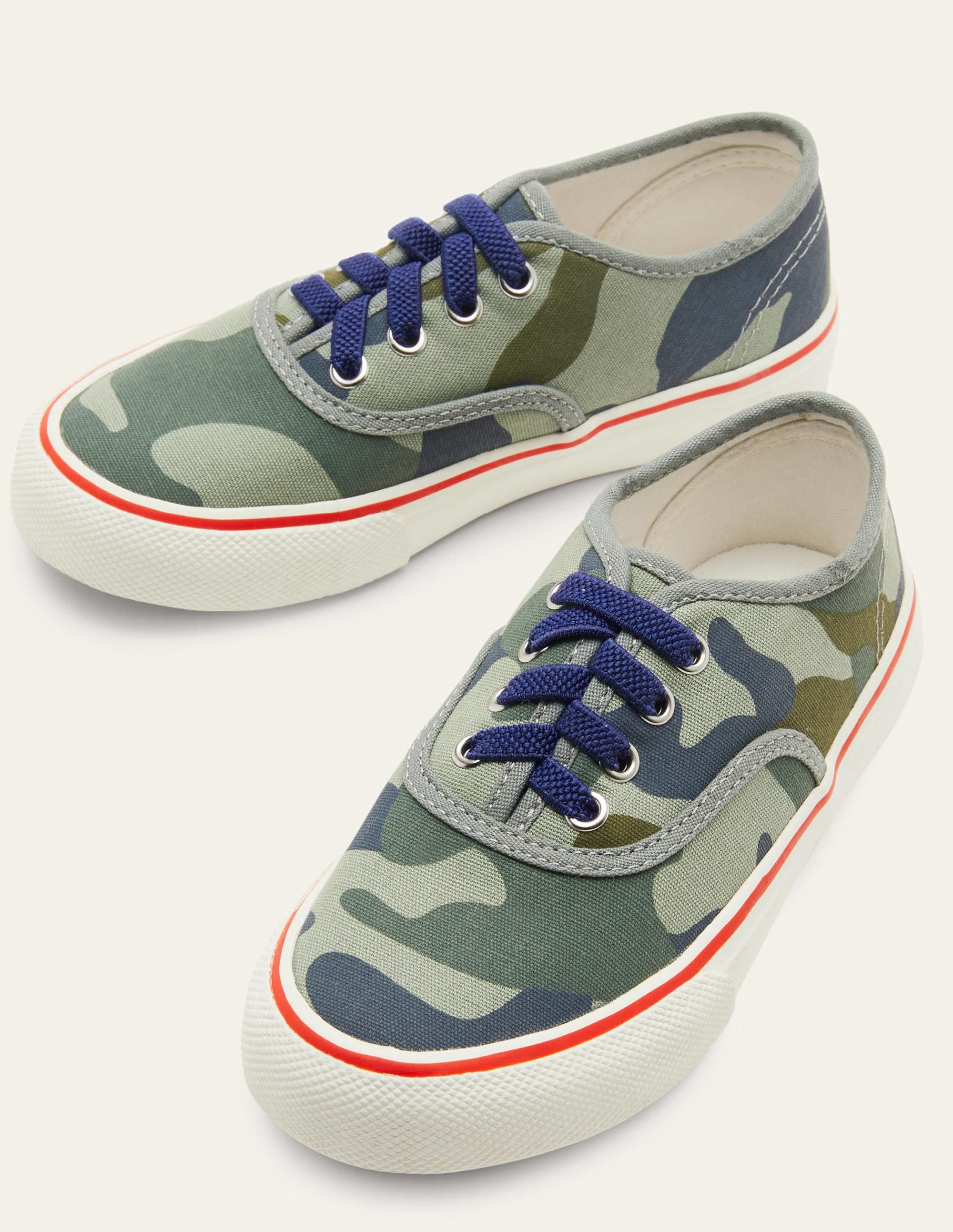 Baskets basses en toile-Camouflage vert - Image 1