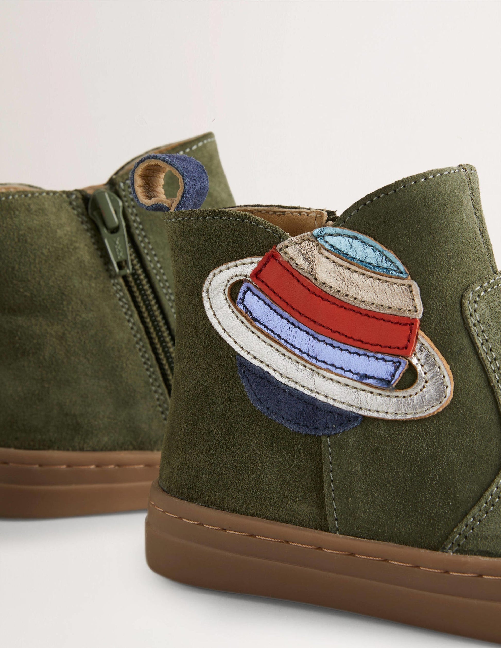 Originelle Wildlederstiefel (Jungen)-Khaki, Planet-3