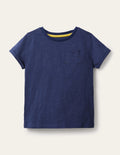 Star Pocket Slub T-shirt-Starboard Blue