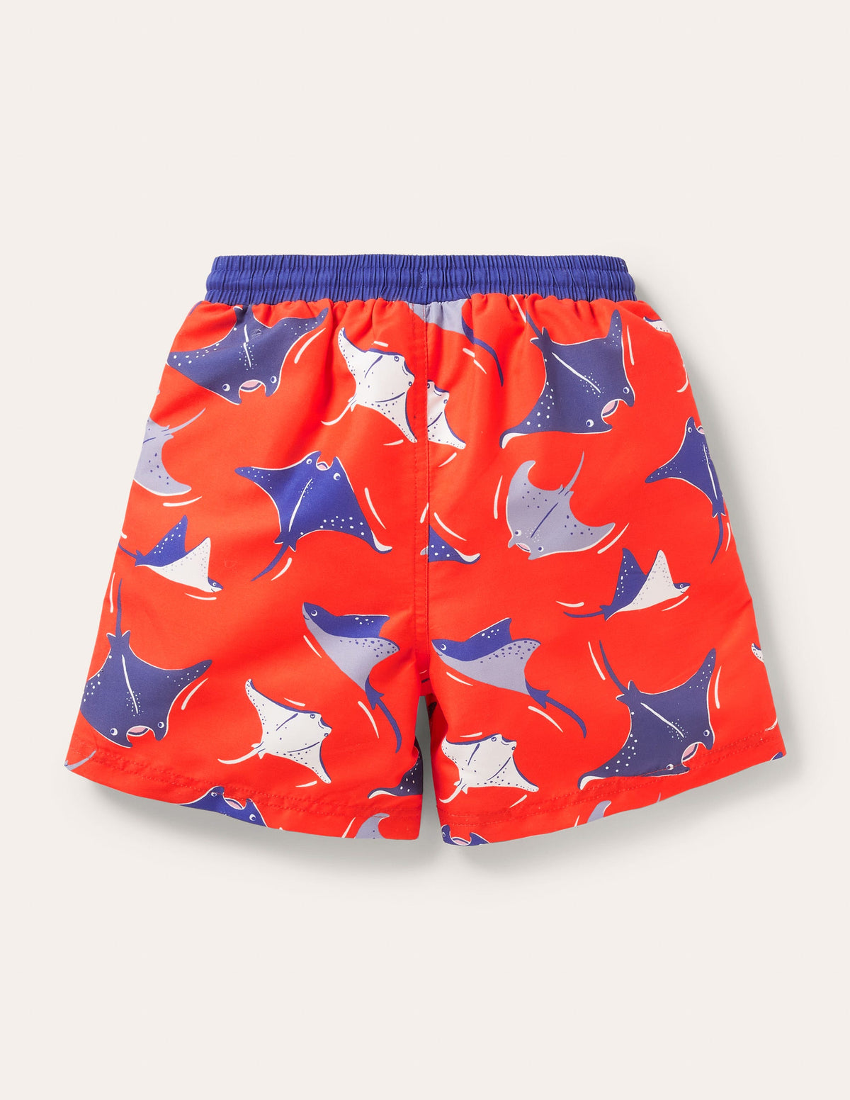 Gemusterte Badeshorts-Feuerwerkskörperrot, Mantarochen-2