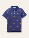 Piqué-Polohemd-Navy, Giraffen