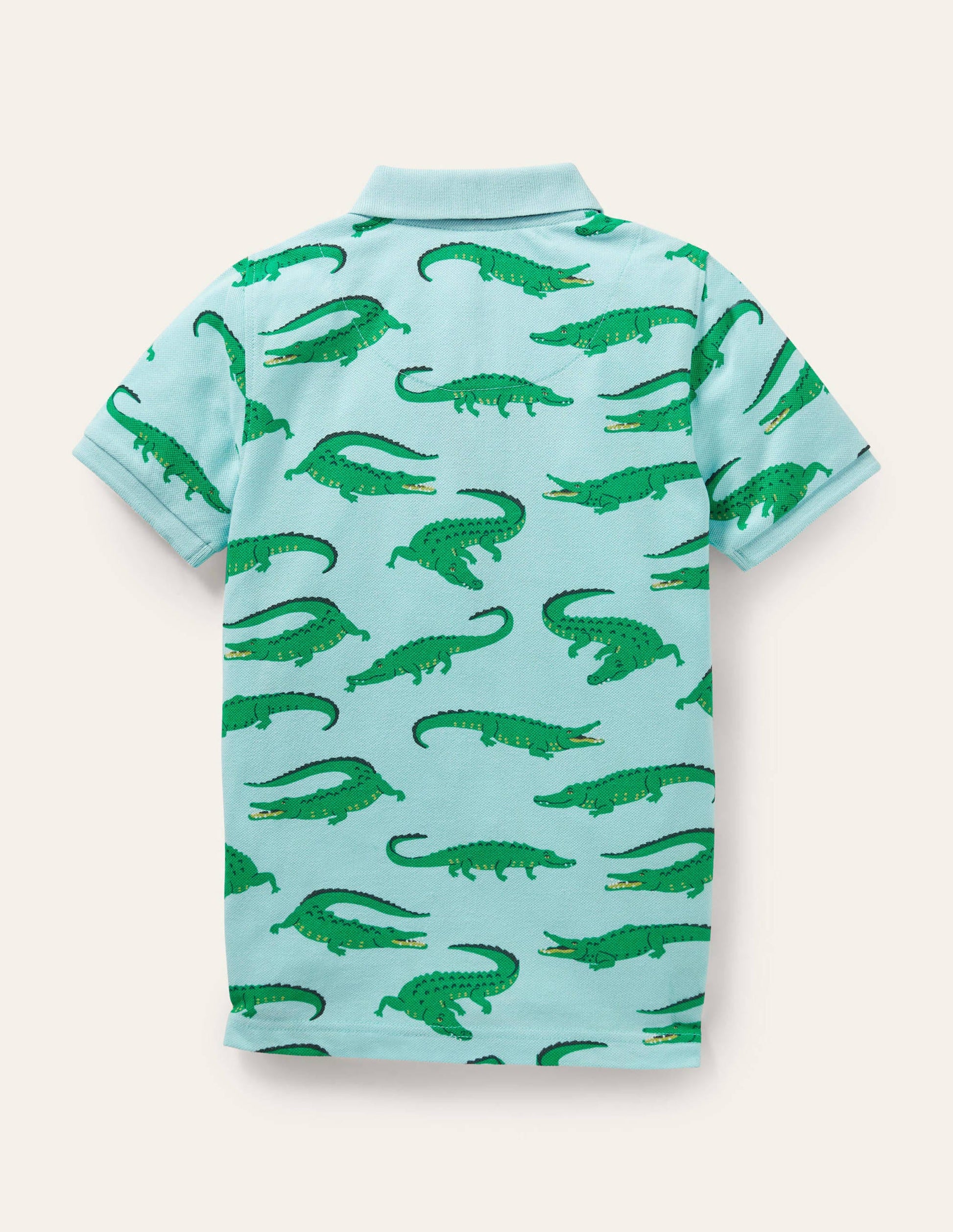 Polo en piqué-Crocodiles bleu Neptune-2