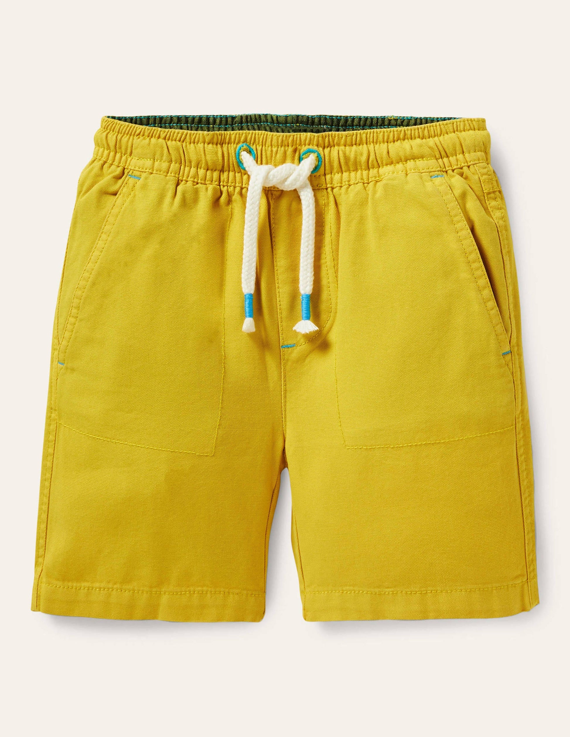 Short à enfiler avec cordon de serrage-Jaune jonquille-1