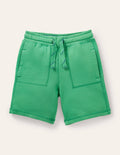Garment-dyed Sweatshorts-Iguana Green