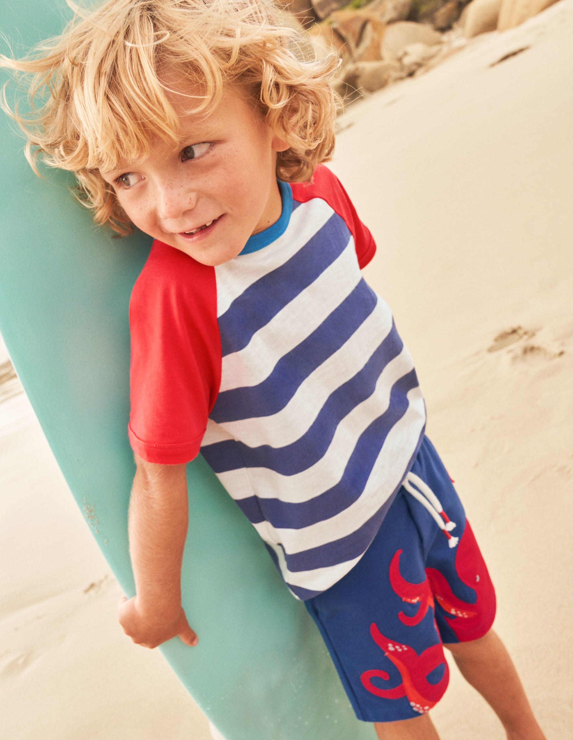 Sweatshorts mit Applikation-Segelblau, Oktopus - Image 5