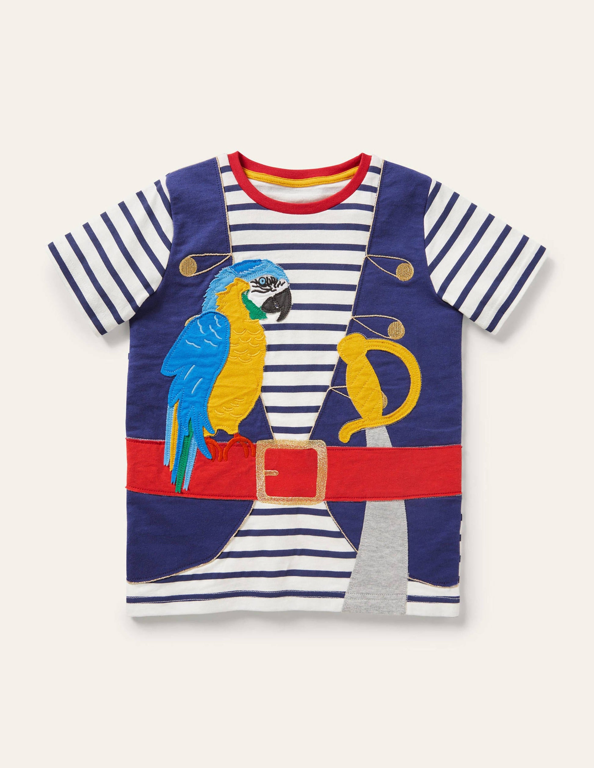 T-Shirt zum Verkleiden-Naturweiß/Segelblau, Pirat-1