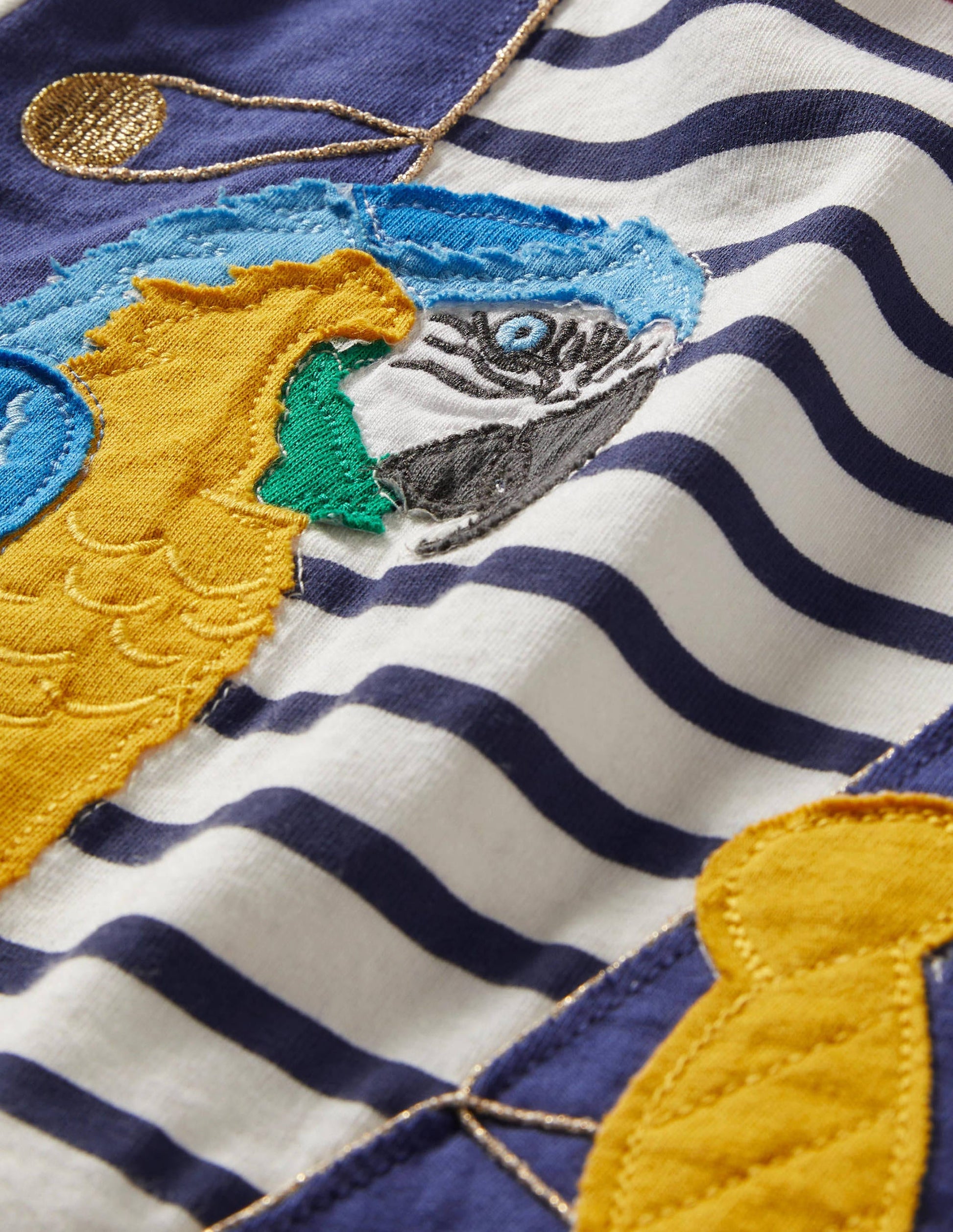 T-Shirt zum Verkleiden-Naturweiß/Segelblau, Pirat-3