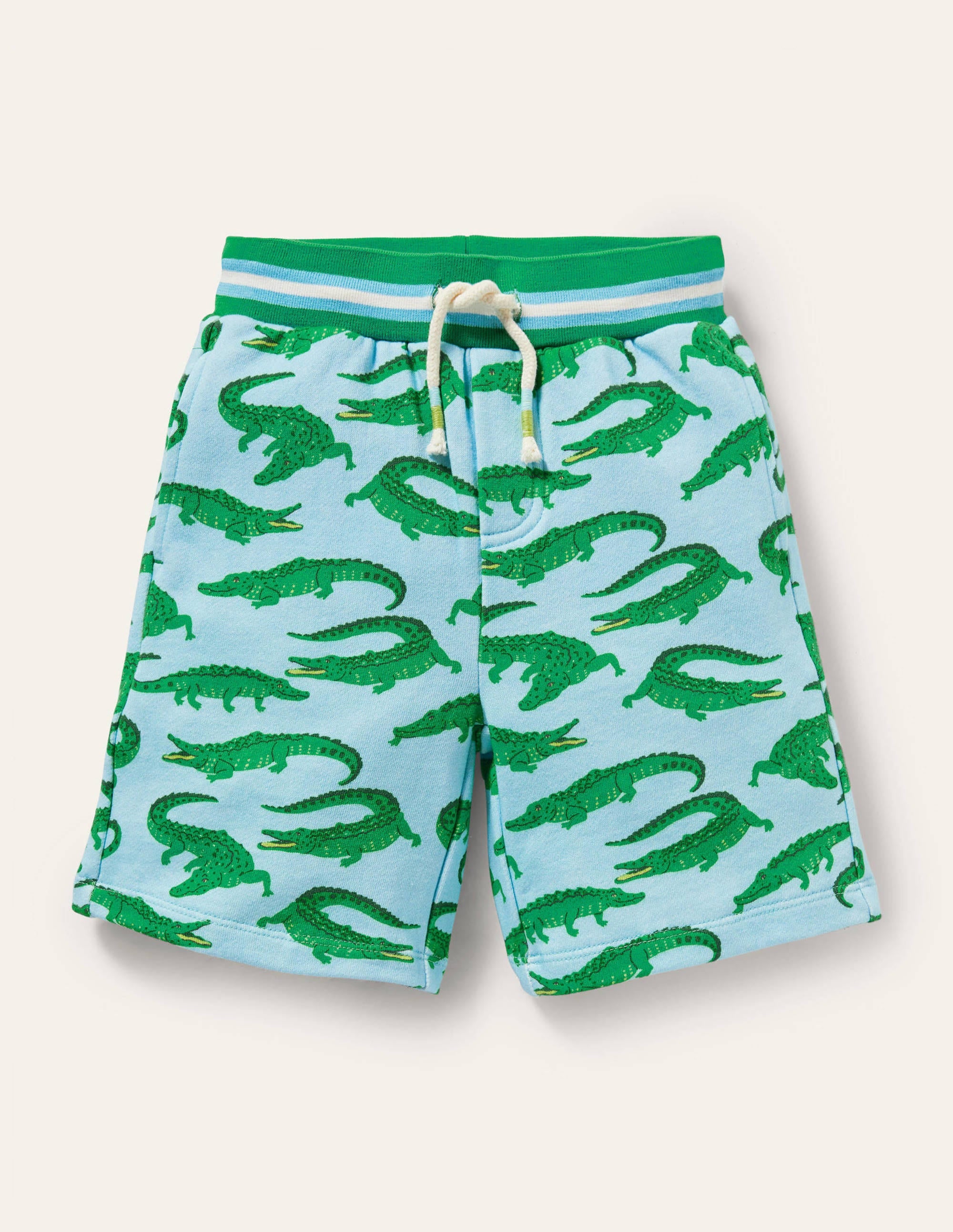 Short de survêtement imprimé-Crocodiles bleu Neptune - Image 1