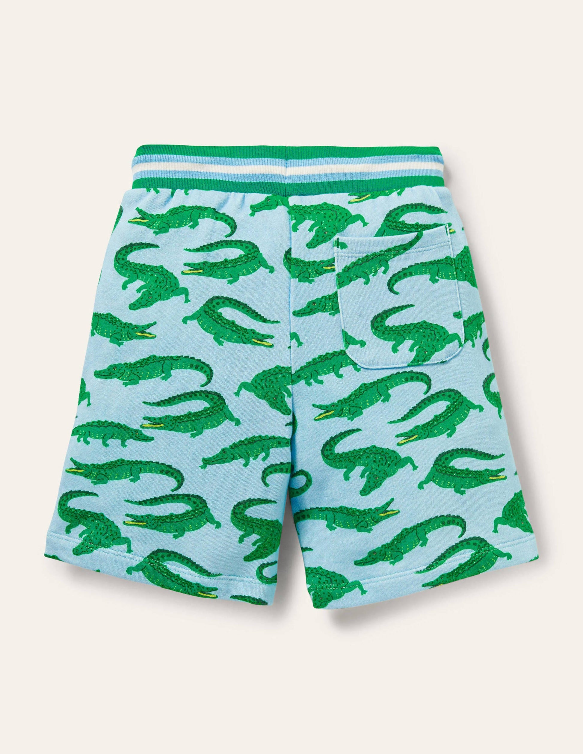 Short de survêtement imprimé-Crocodiles bleu Neptune-2