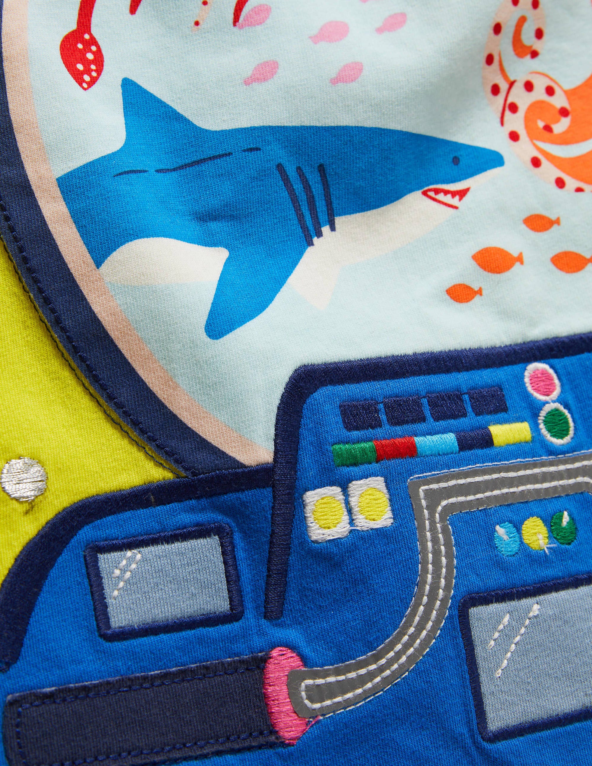 T-Shirt mit Unterwasserapplikation-Sonnenblumengelb, U-Boot - Image 3