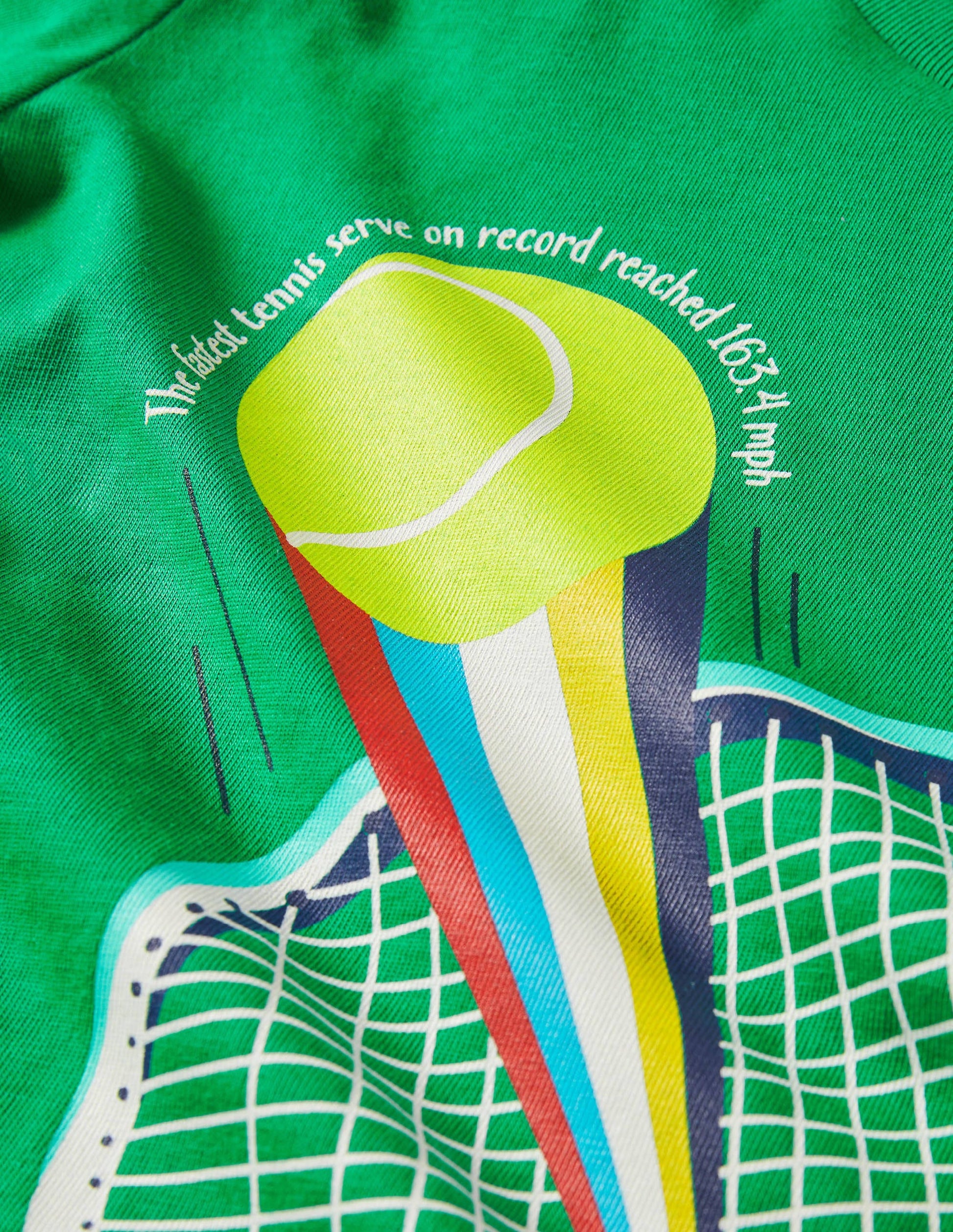 T-shirt à imprimé sportif graphique-Tennis vert des Highlands-3