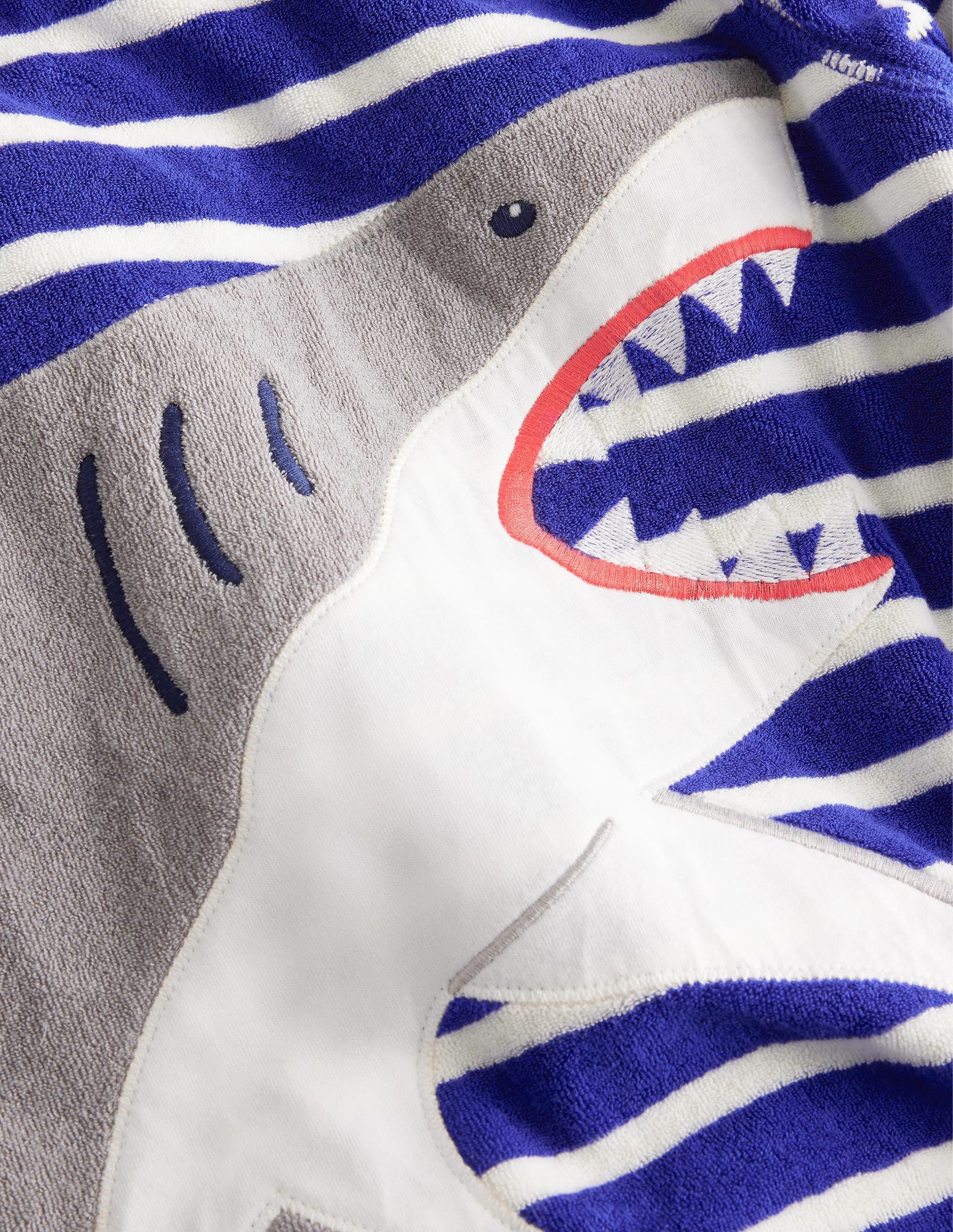 Poncho en éponge à appliqué-Requin bleu azurant - Image 3