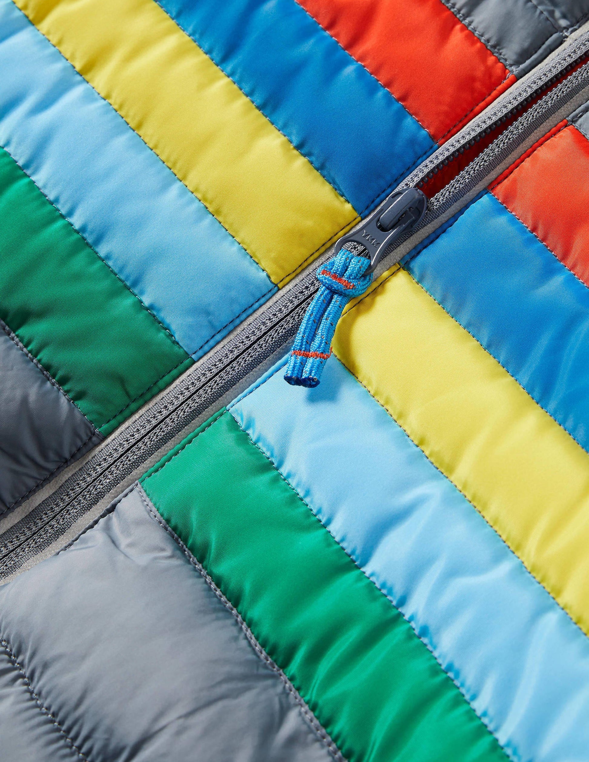 Bequeme wattierte Jacke zum Verstauen-Pflastersteingrau, Regenbogen-3