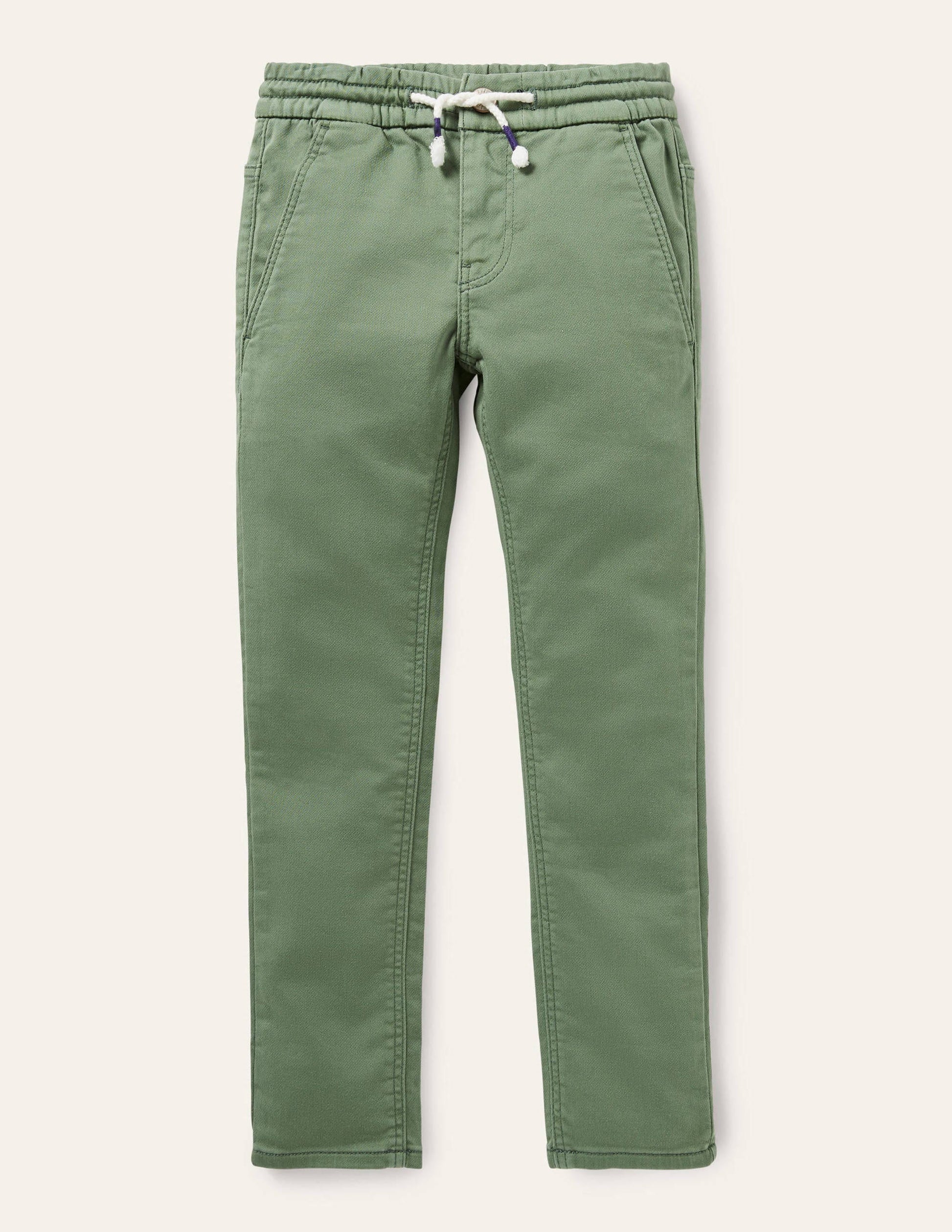 Schmal geschnittene Jersey-Jeans-Rosmaringrün-1