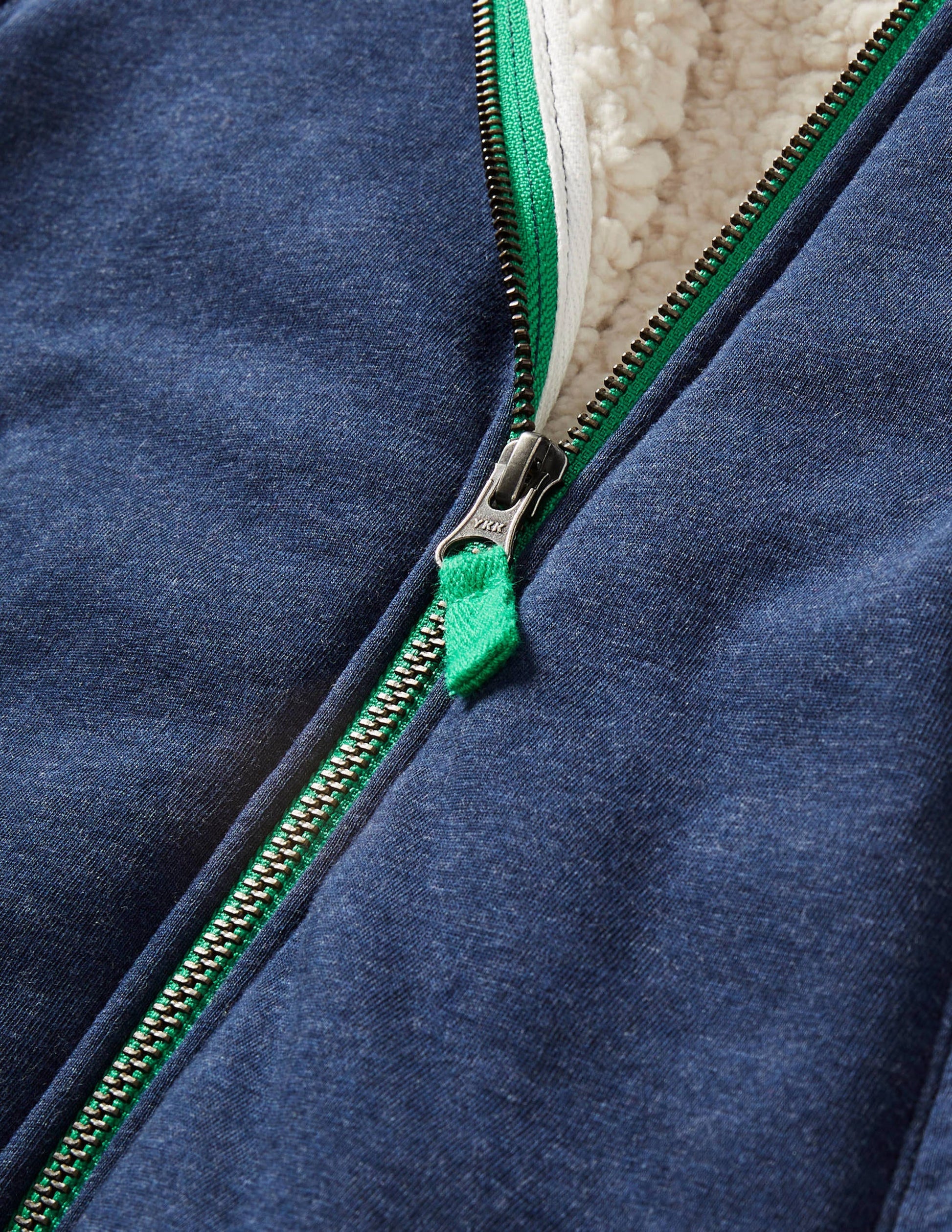 Kapuzenjacke mit kuscheligem Futter-Blau Meliert-3
