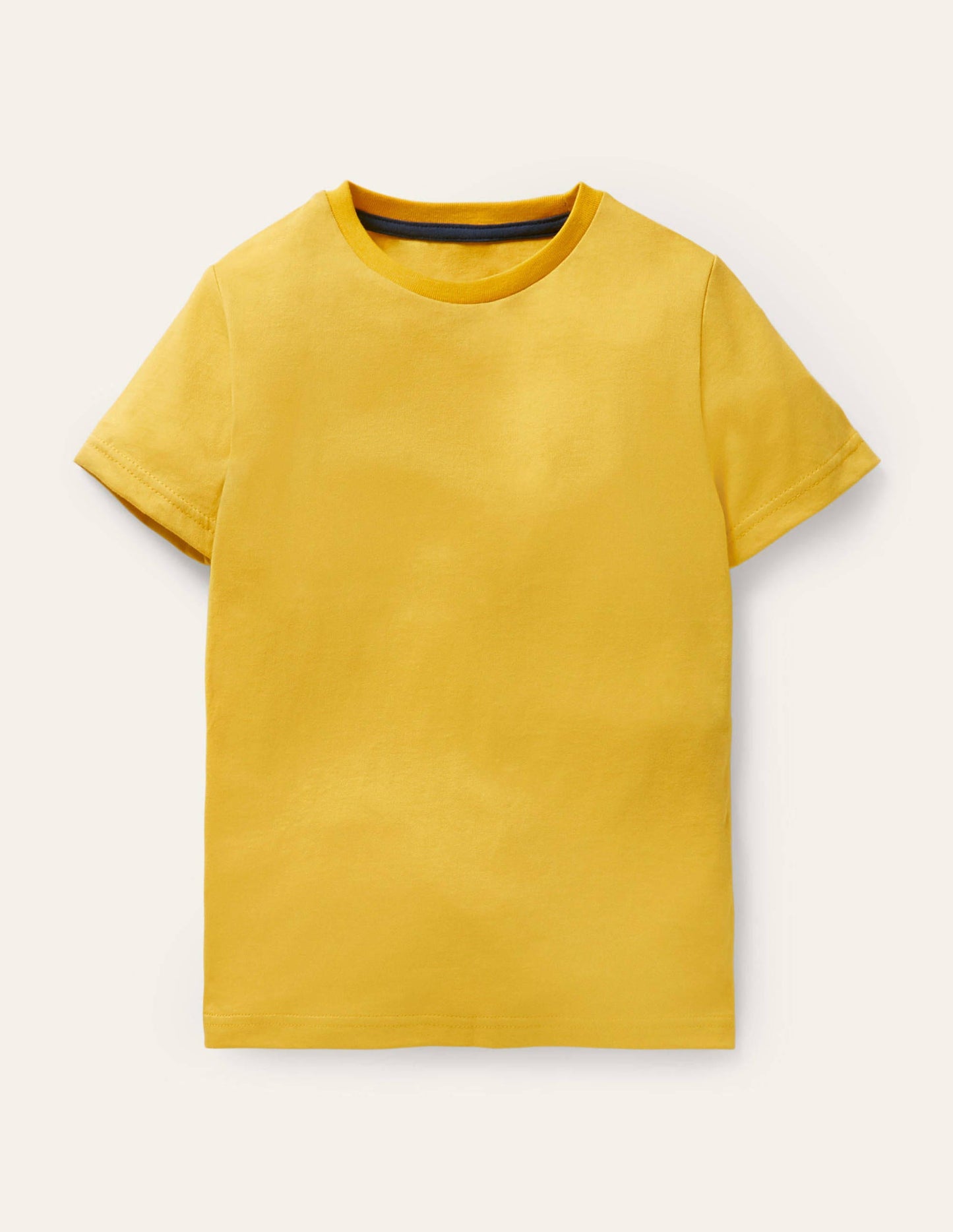 T-shirt délavé en tissu flammé-Jaune maïs