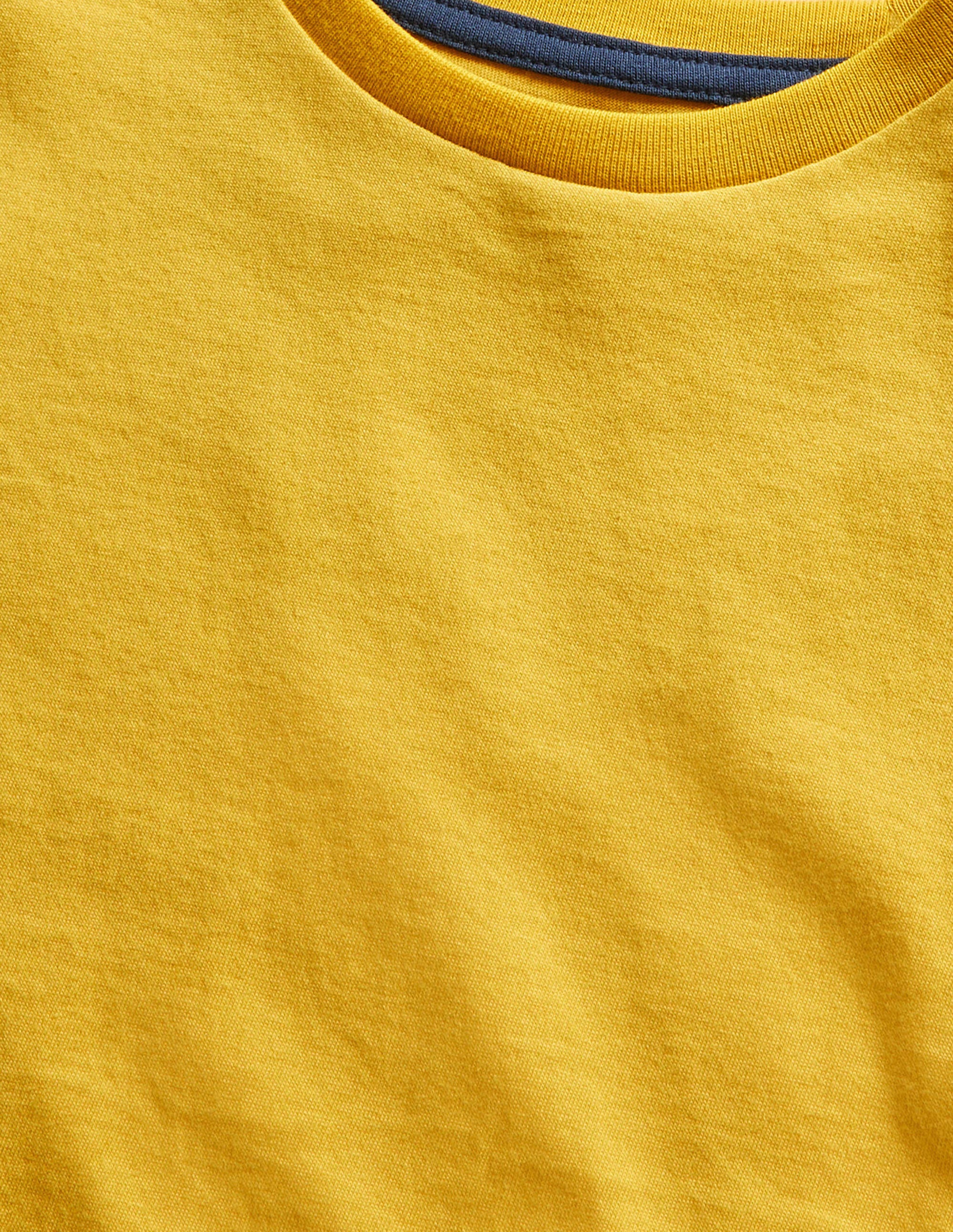 T-shirt délavé en tissu flammé-Jaune maïs - Image 3