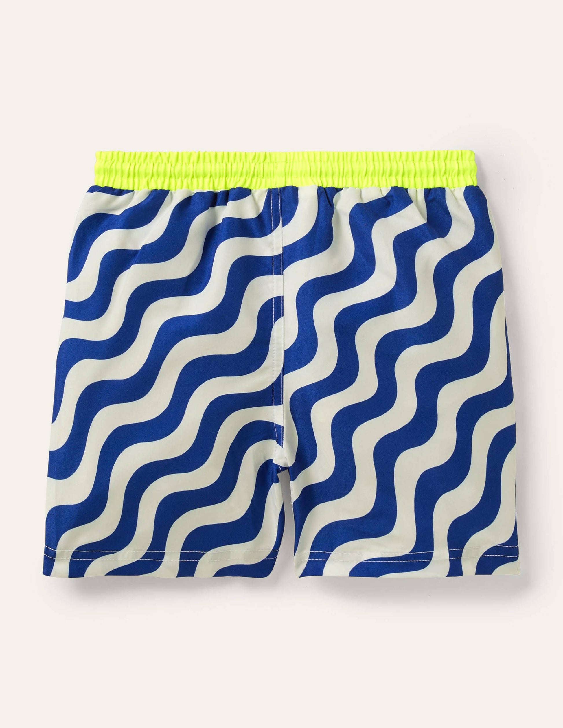 Short de bain imprimé-Vague bleu roi-2