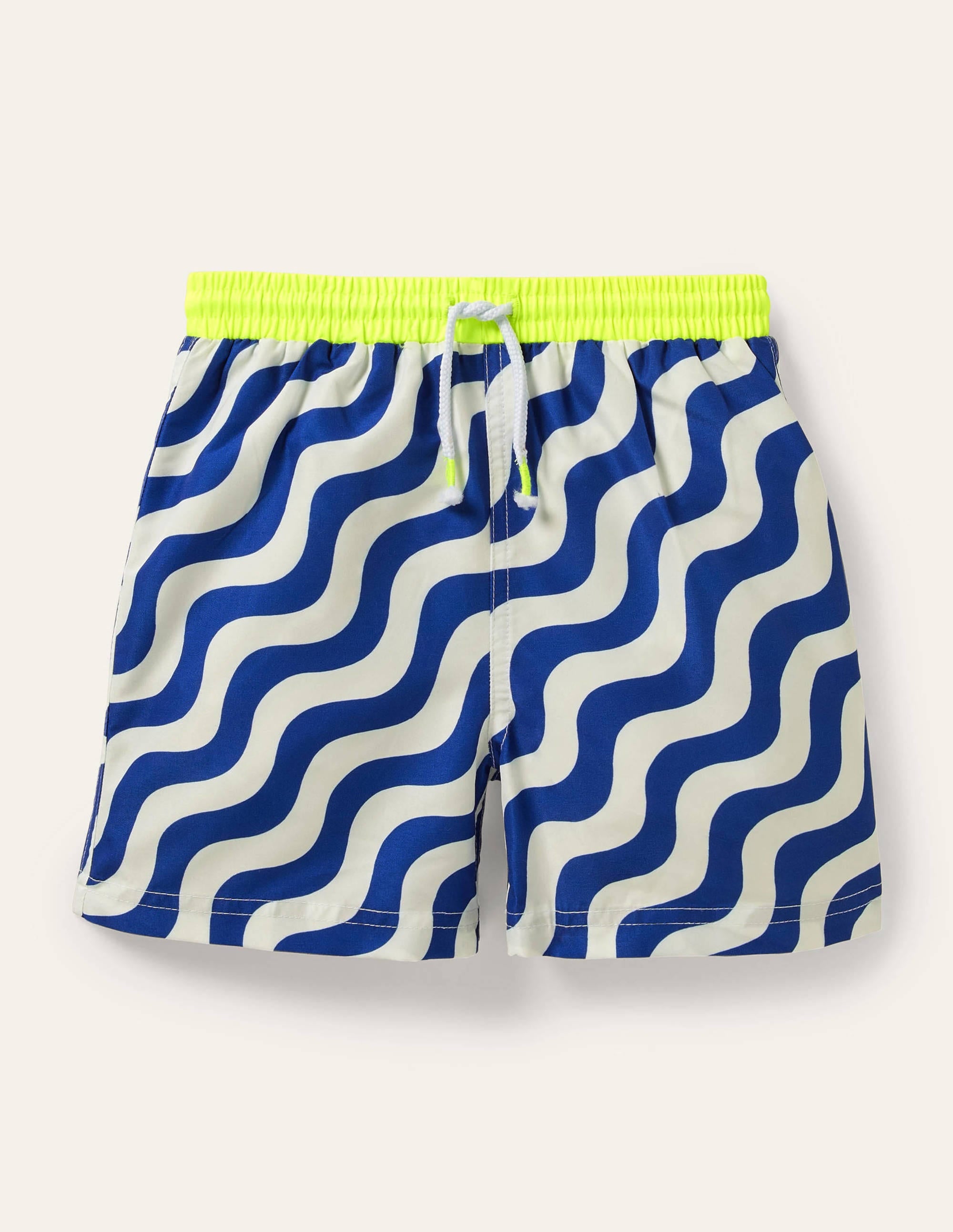 Short de bain imprimé-Vague bleu roi - Image 1