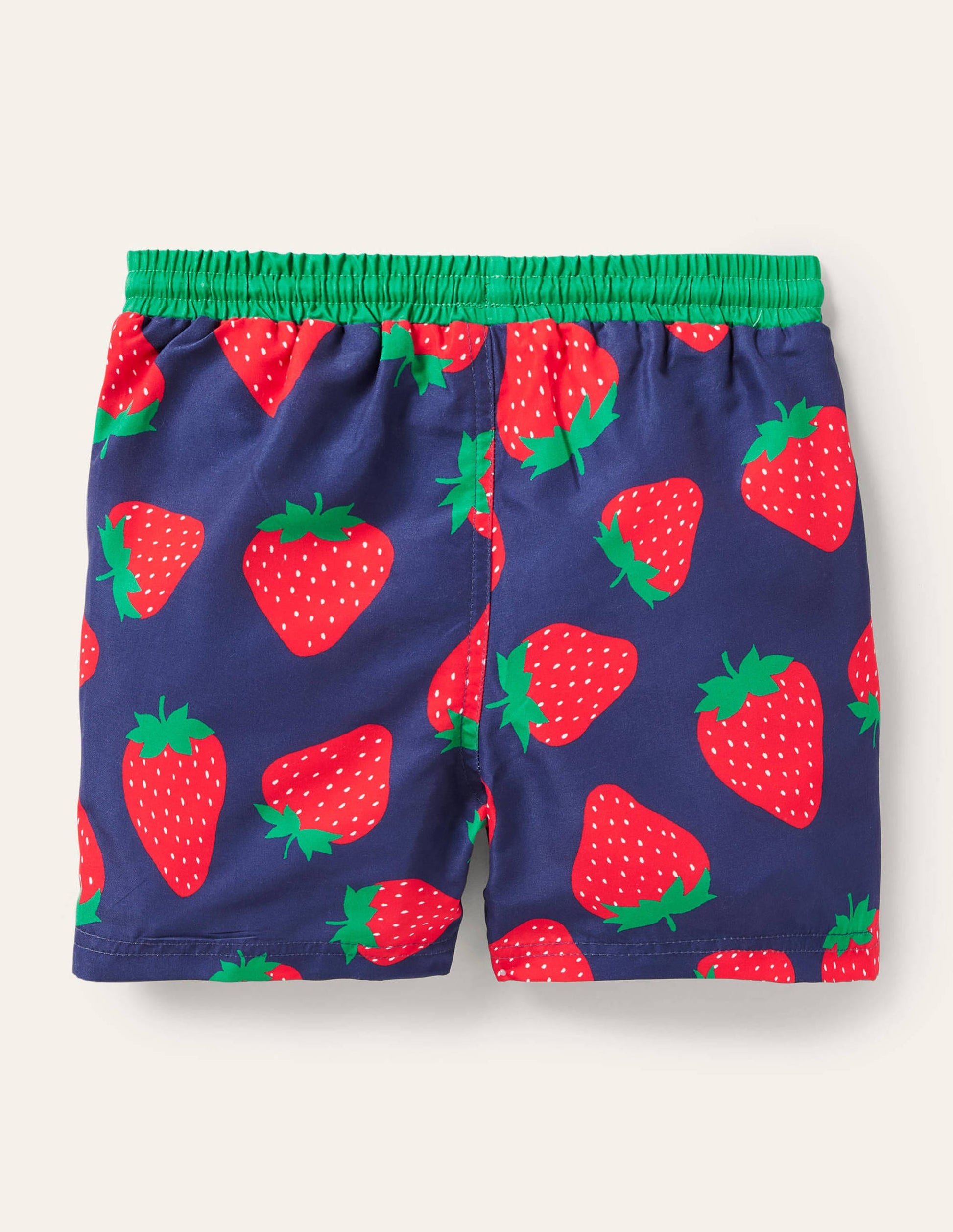 Short de bain imprimé-Fraise bleu marine universitaire-2