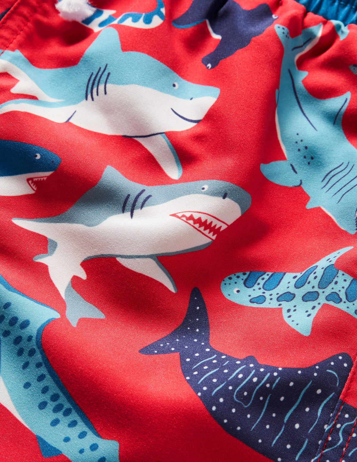 Swim Shorts-Soft Red Sharks-3